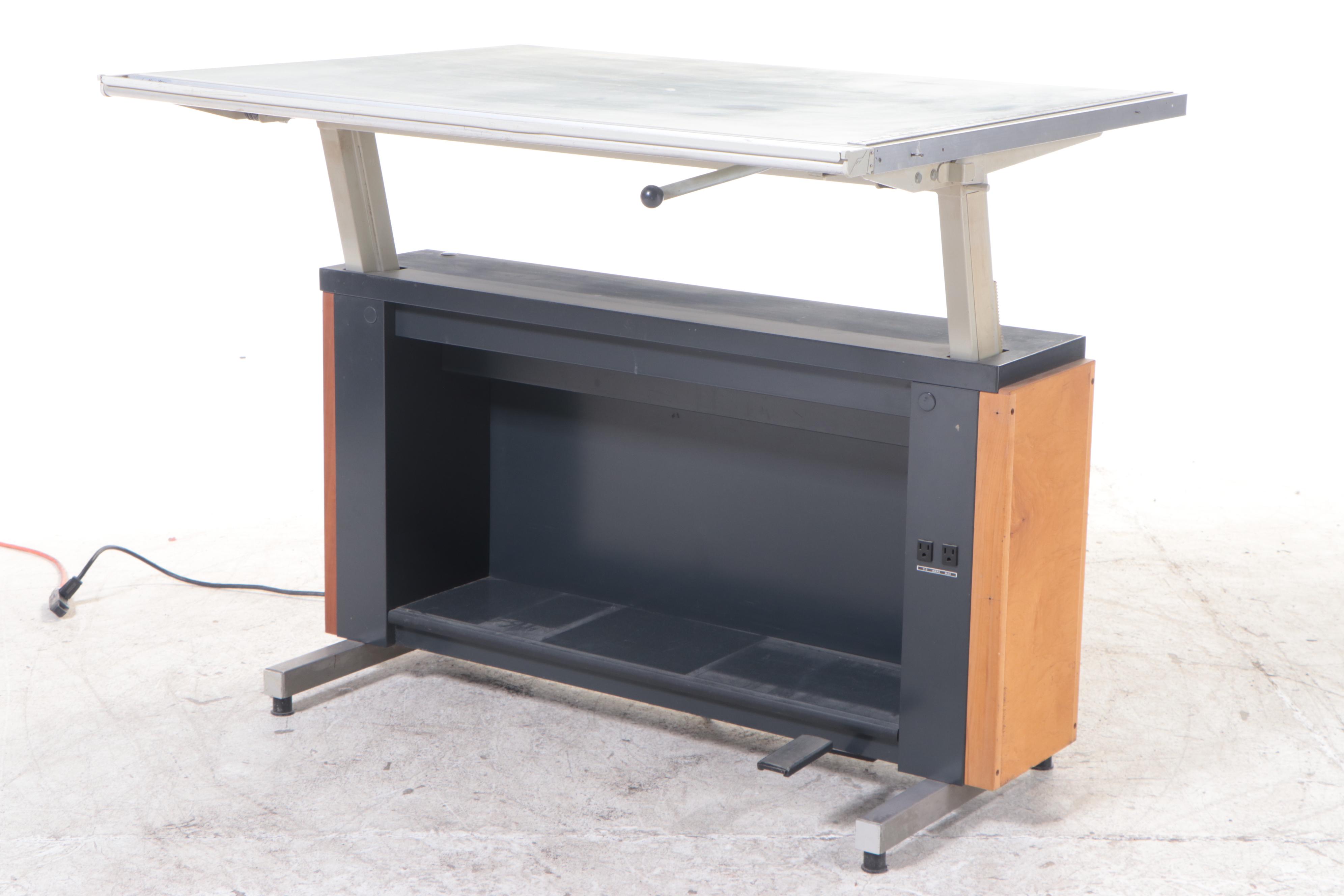Hamilton "Stratasteel" Electric Drafting Table, Mid to Late 20th Century