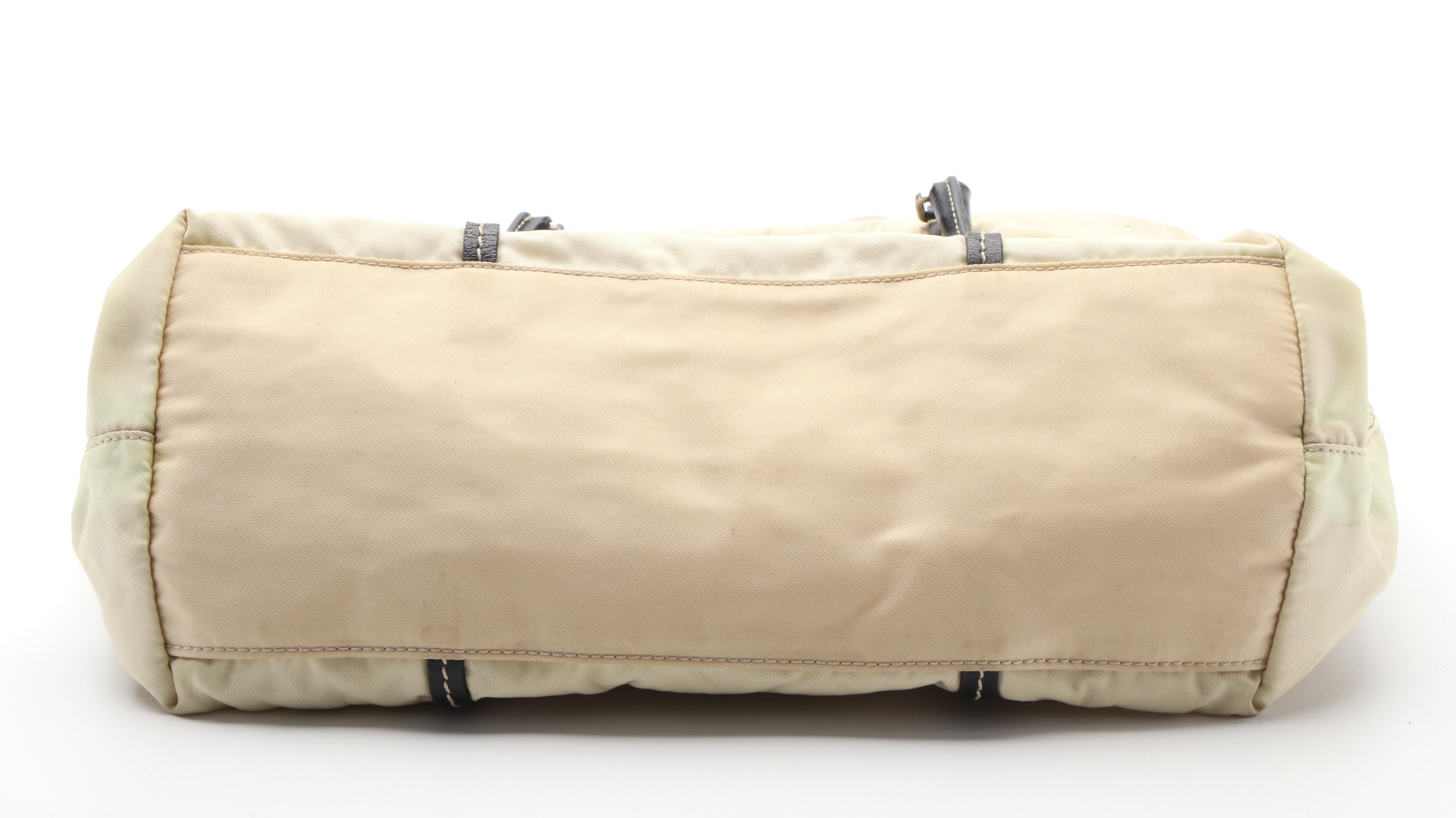 Prada Nylon and Leather Trim Tote