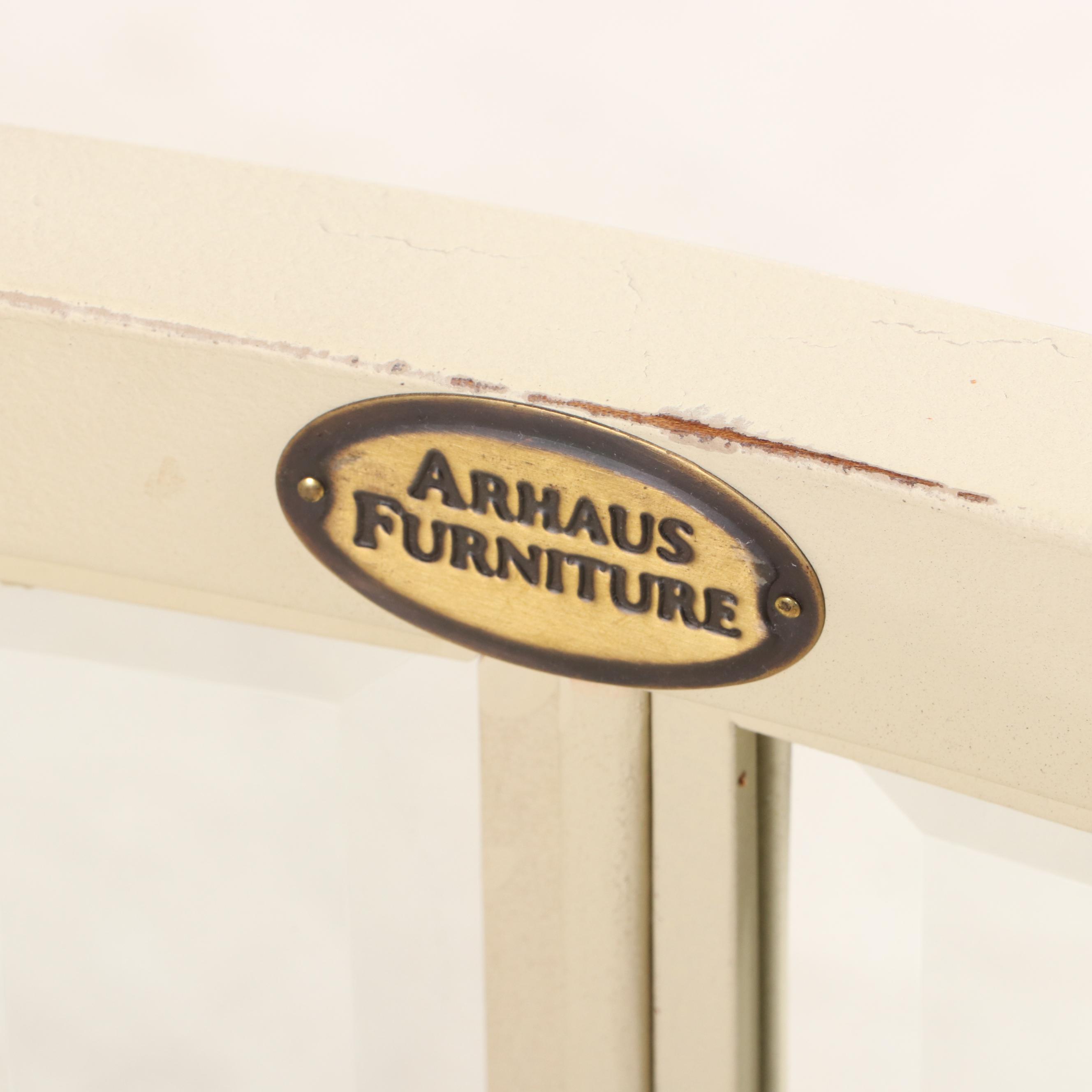 Arhaus Furniture "Louise" Painted-Wood Tea Table with Removable Tray