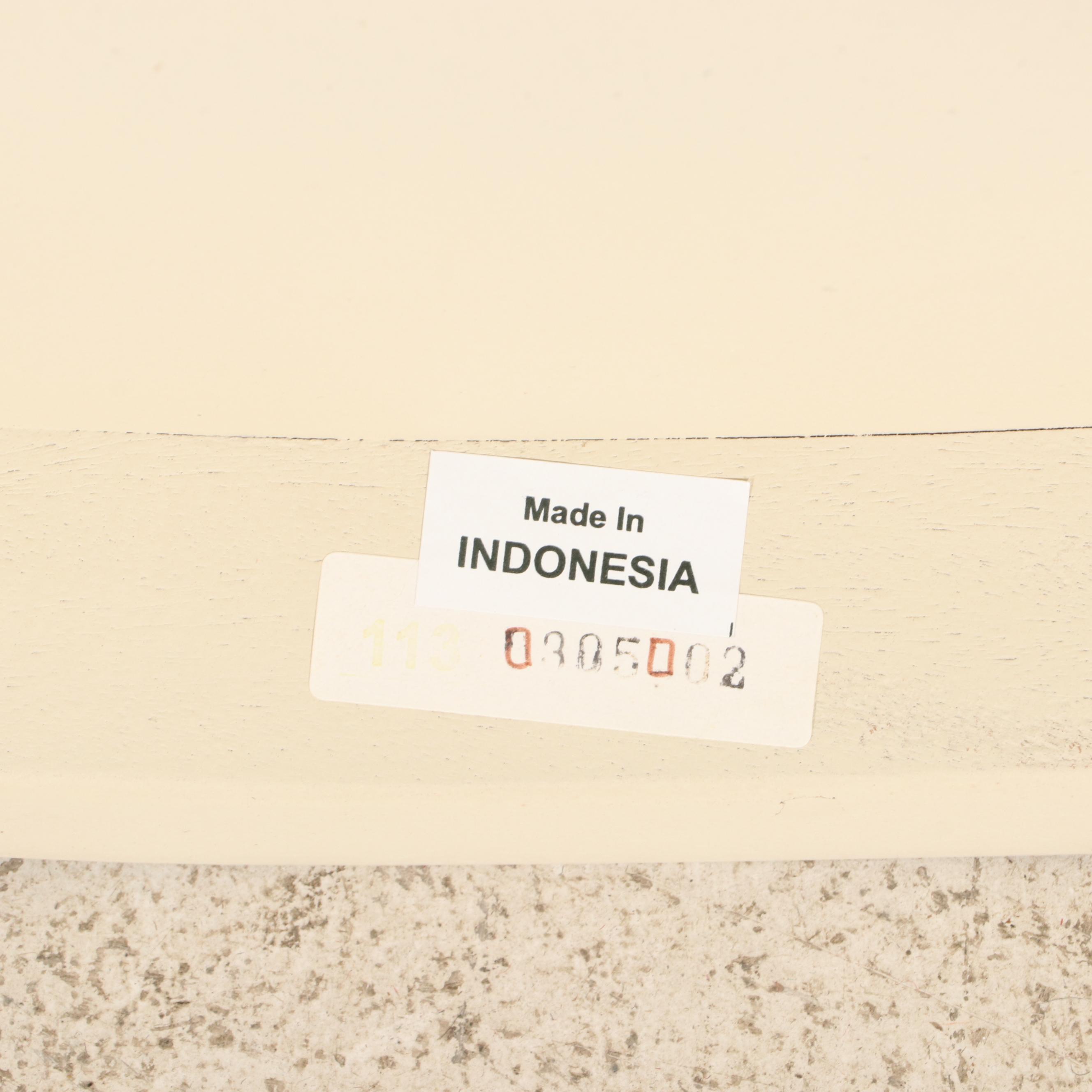 Arhaus Furniture "Louise" Painted-Wood Tea Table with Removable Tray