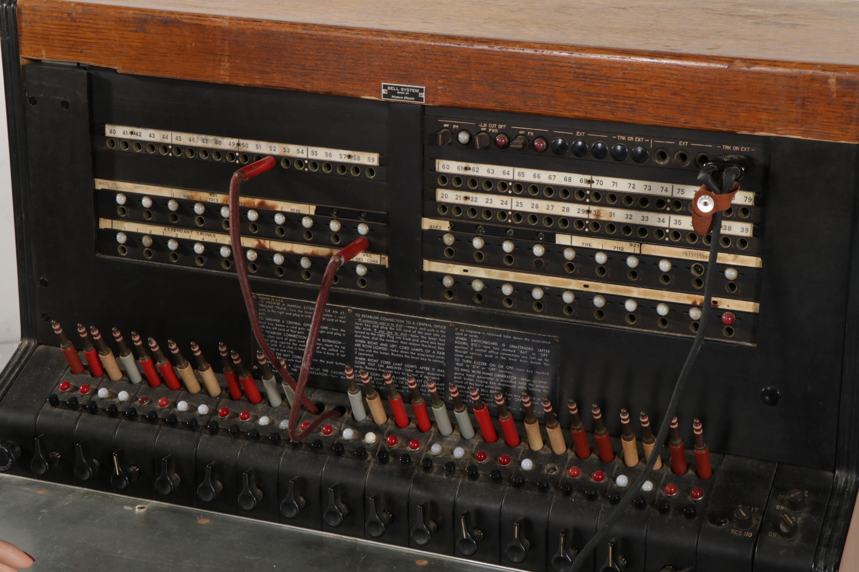 Bell System by Western Electric 556A PBX Telephone Switchboard, Mid-20th Century