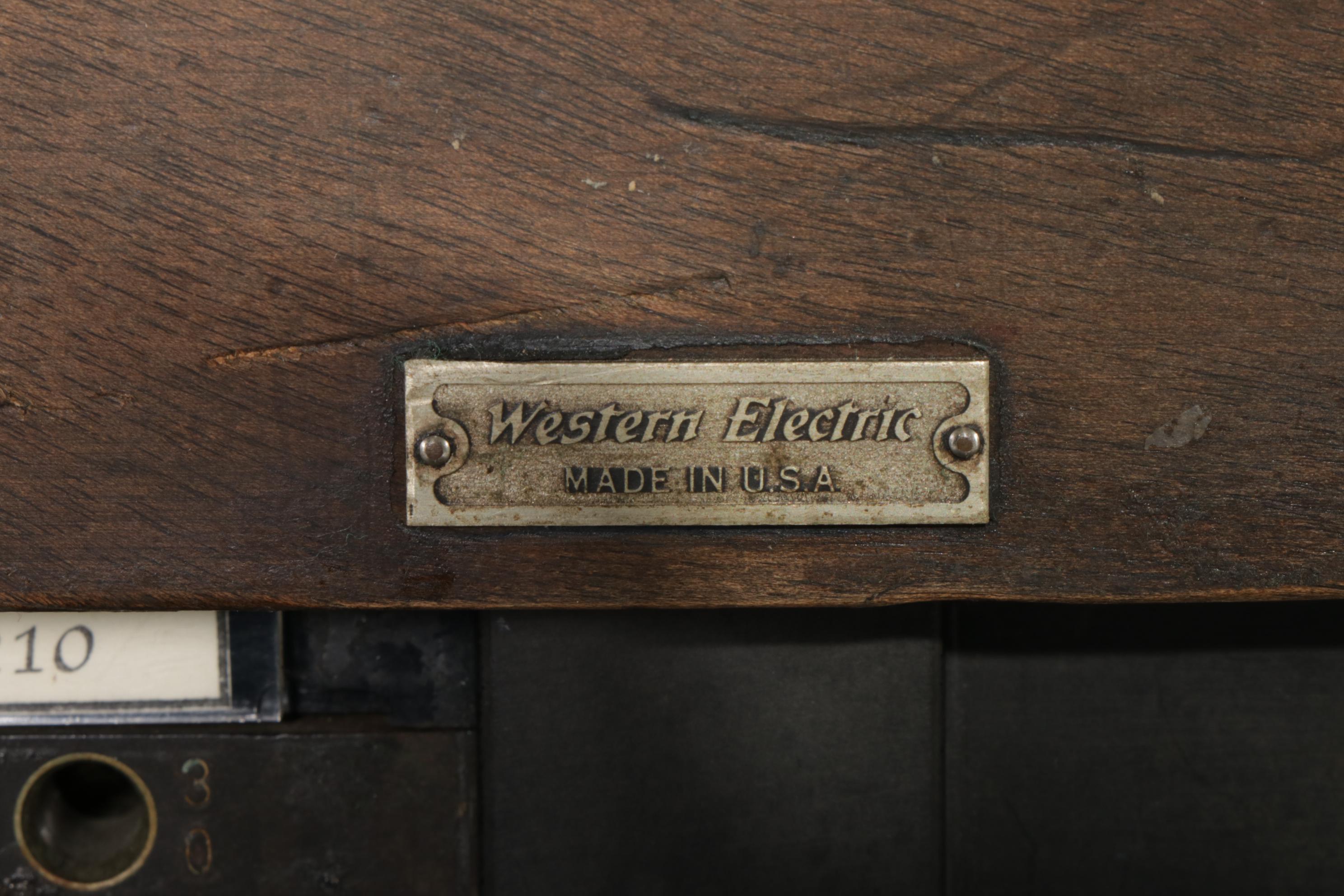 Western Electric Model 555PBX Telephone Switchboard and Chair, Mid-20th Century