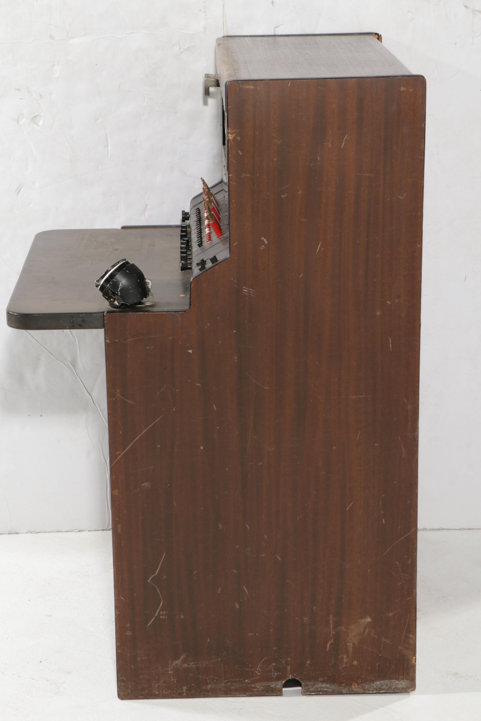 Western Electric Model 555PBX Telephone Switchboard and Chair, Mid-20th Century