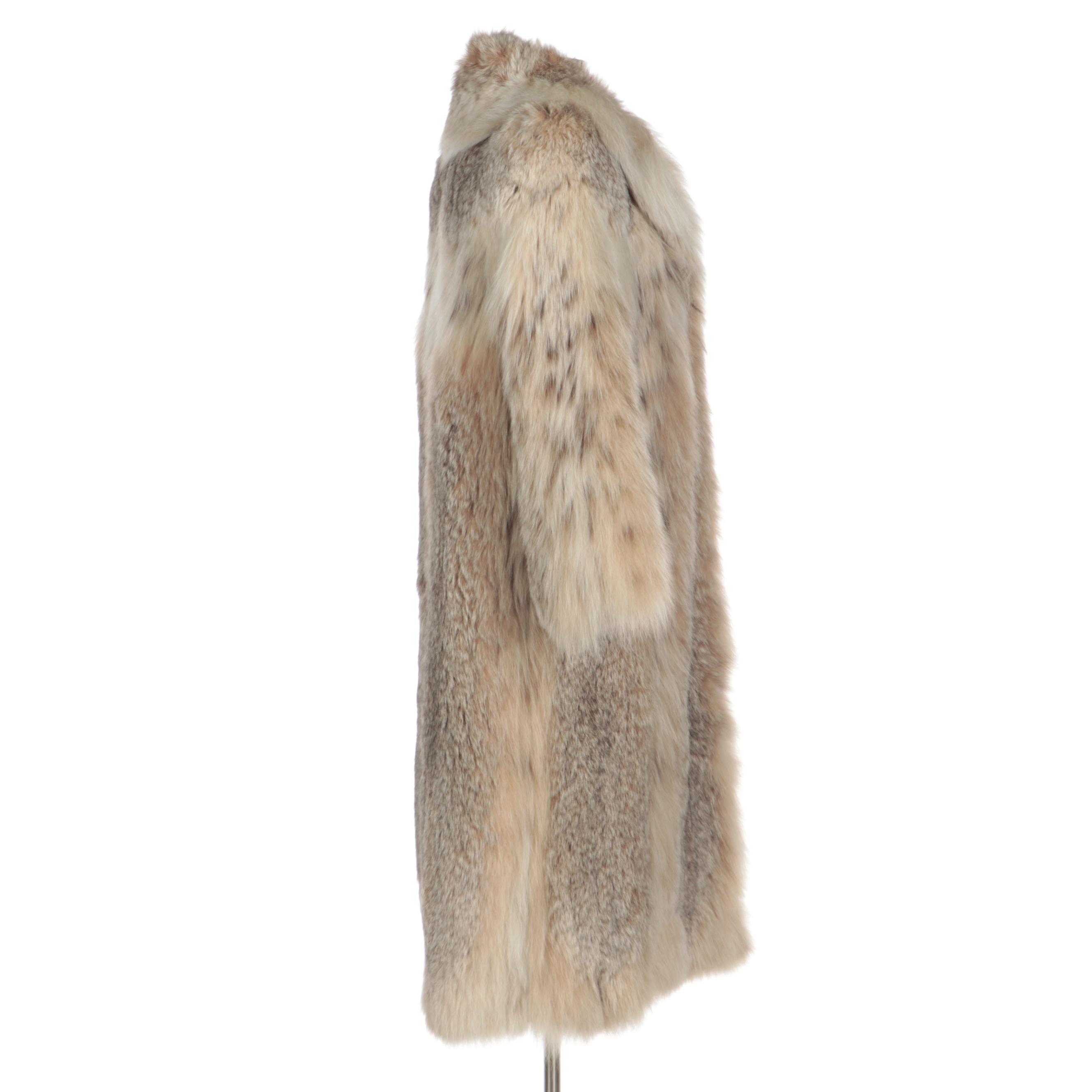 Canadian Lynx Fur Coat with Shawl Collar