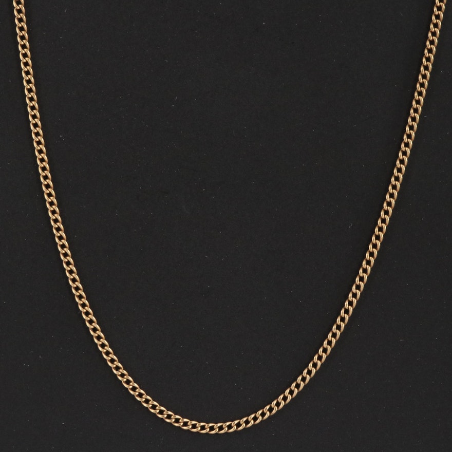 18K Curb Chain Necklace