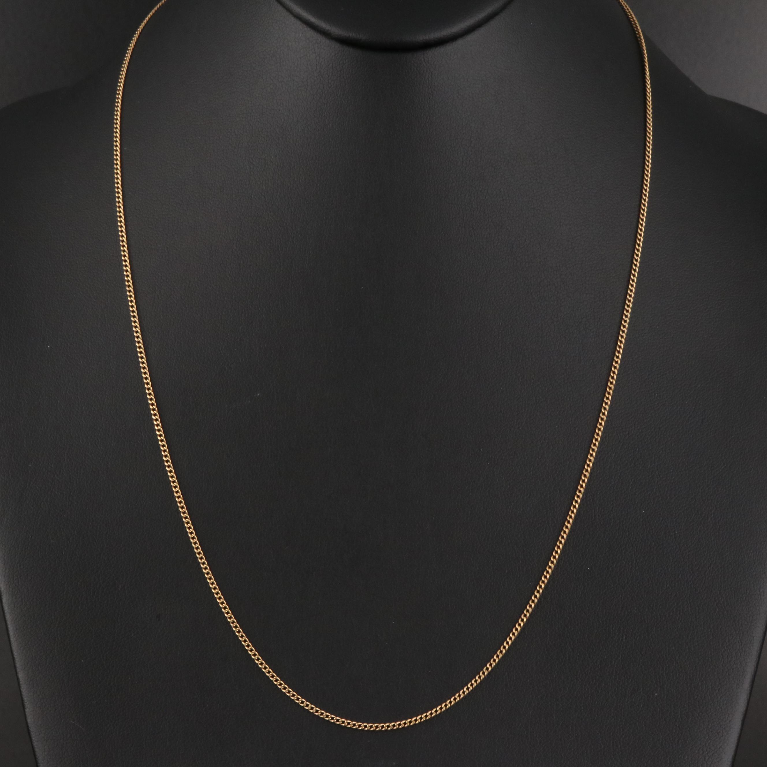 18K Curb Chain Necklace