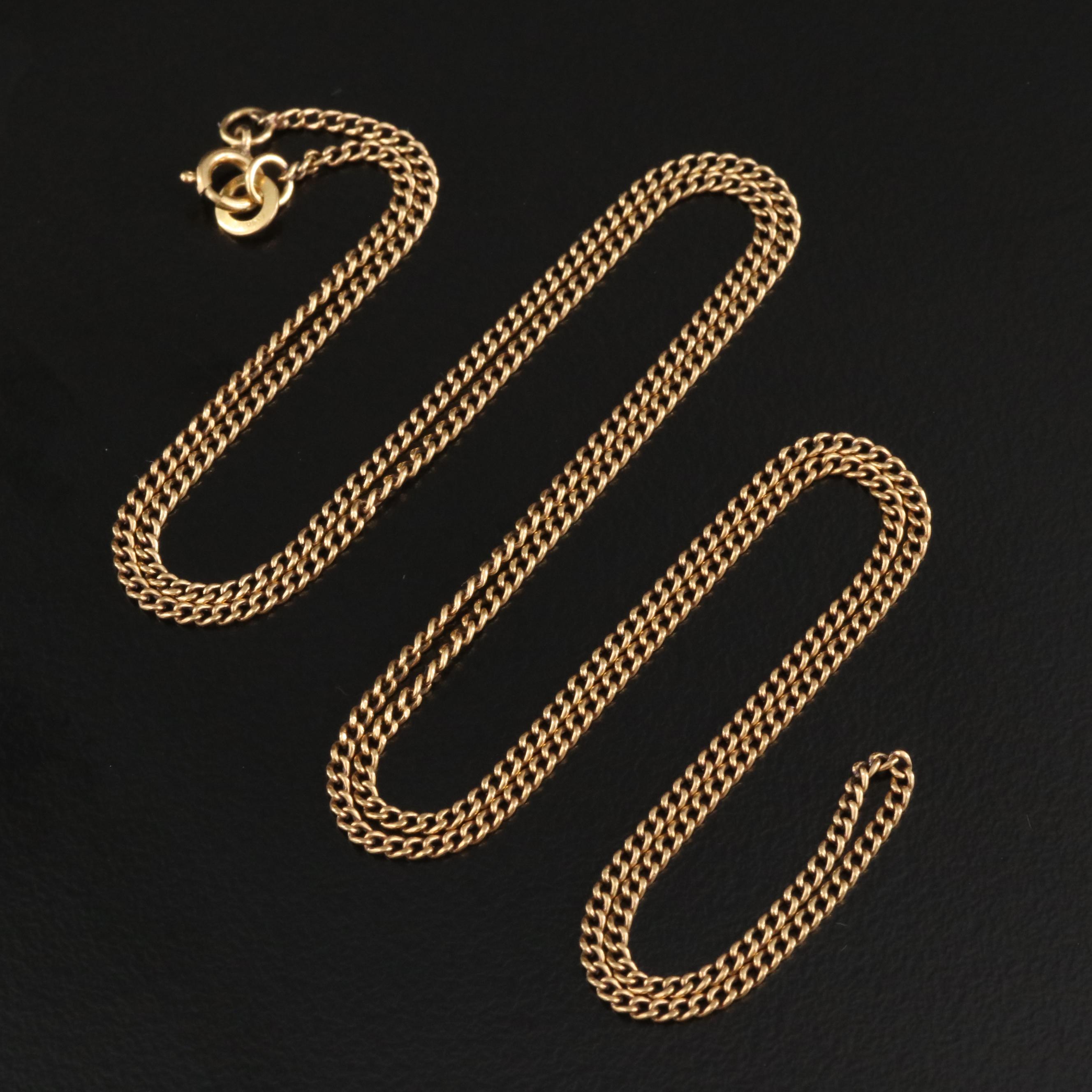 18K Curb Chain Necklace
