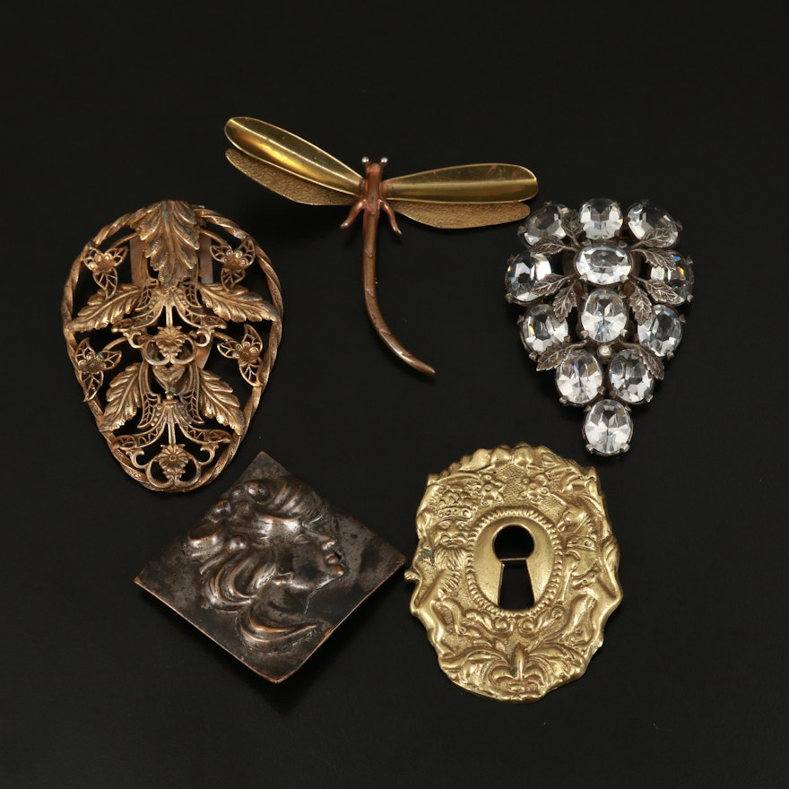 Vintage Brooch and Dress Clip Assortment