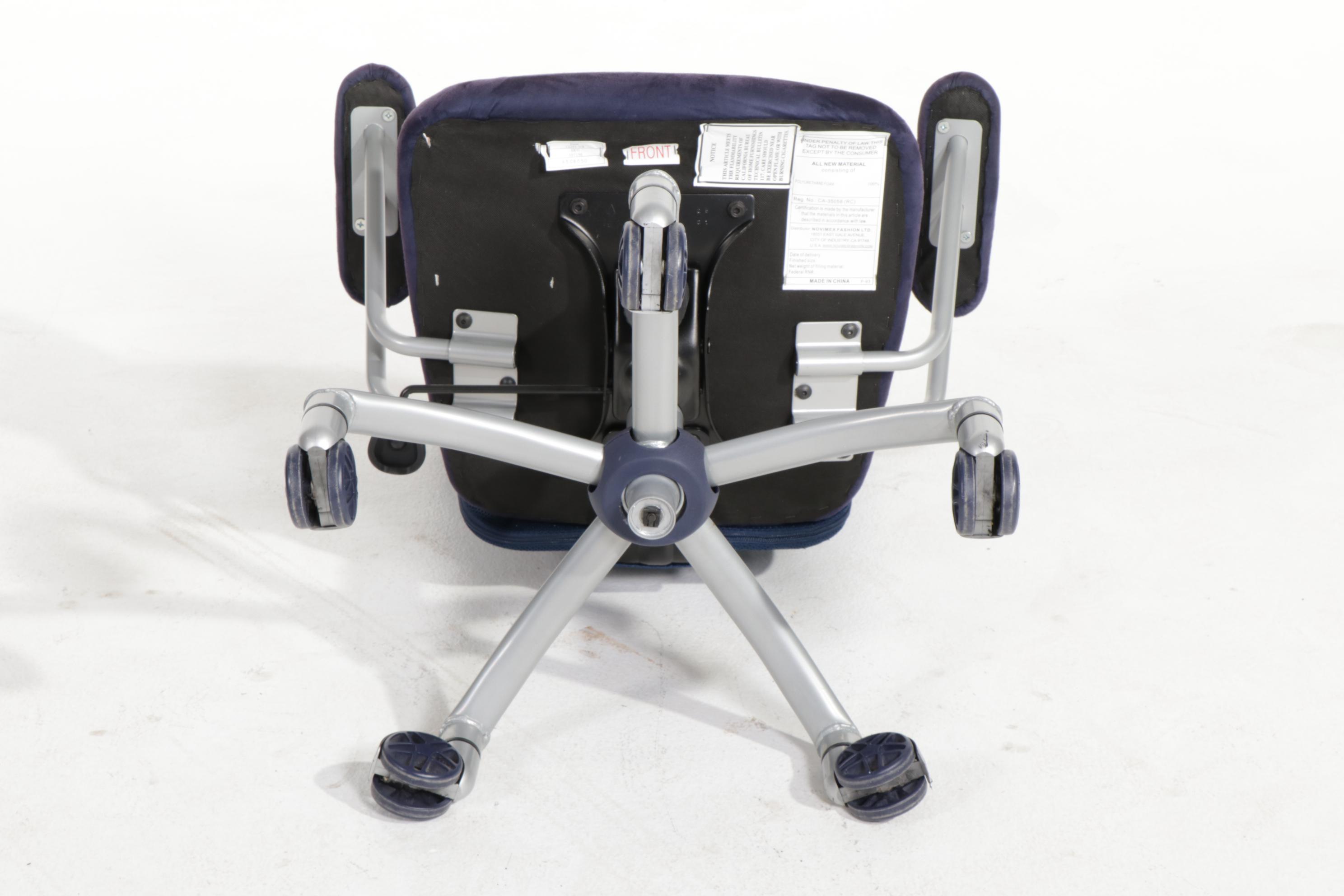 Studio RTA "Futura LS" Glass Top Metal Corner Computer Desk and Office Chair