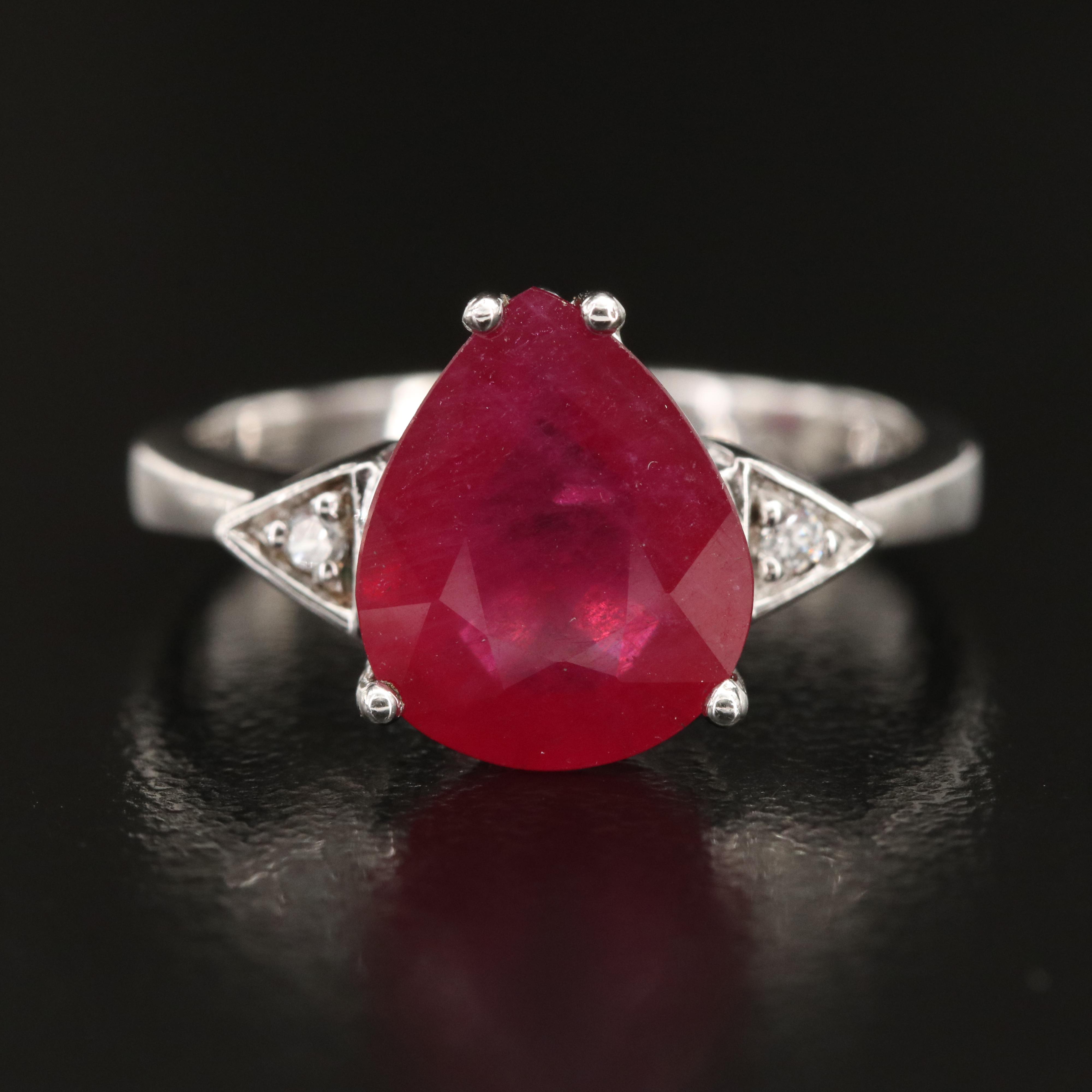 Sterling Corundum and Zircon Ring