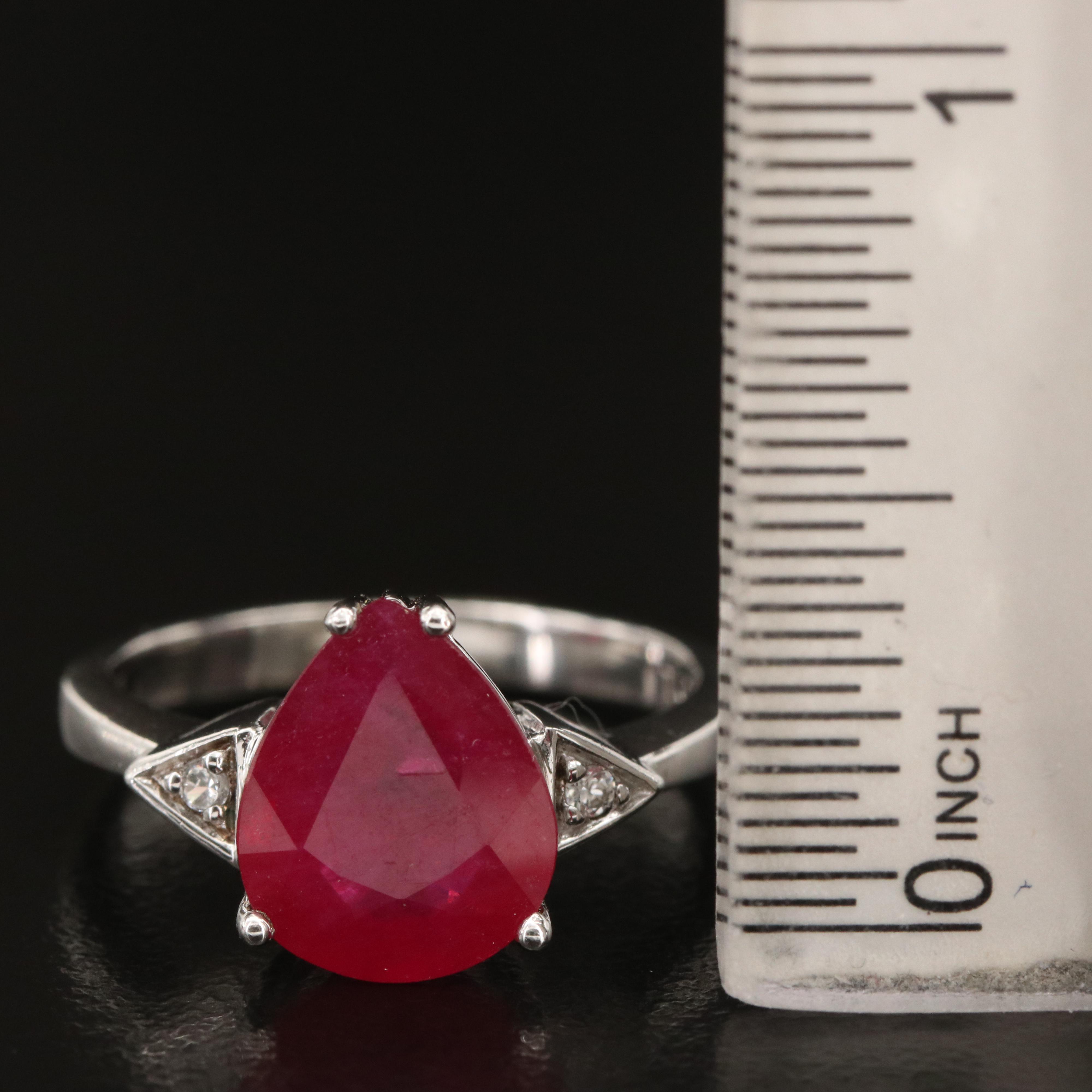 Sterling Corundum and Zircon Ring