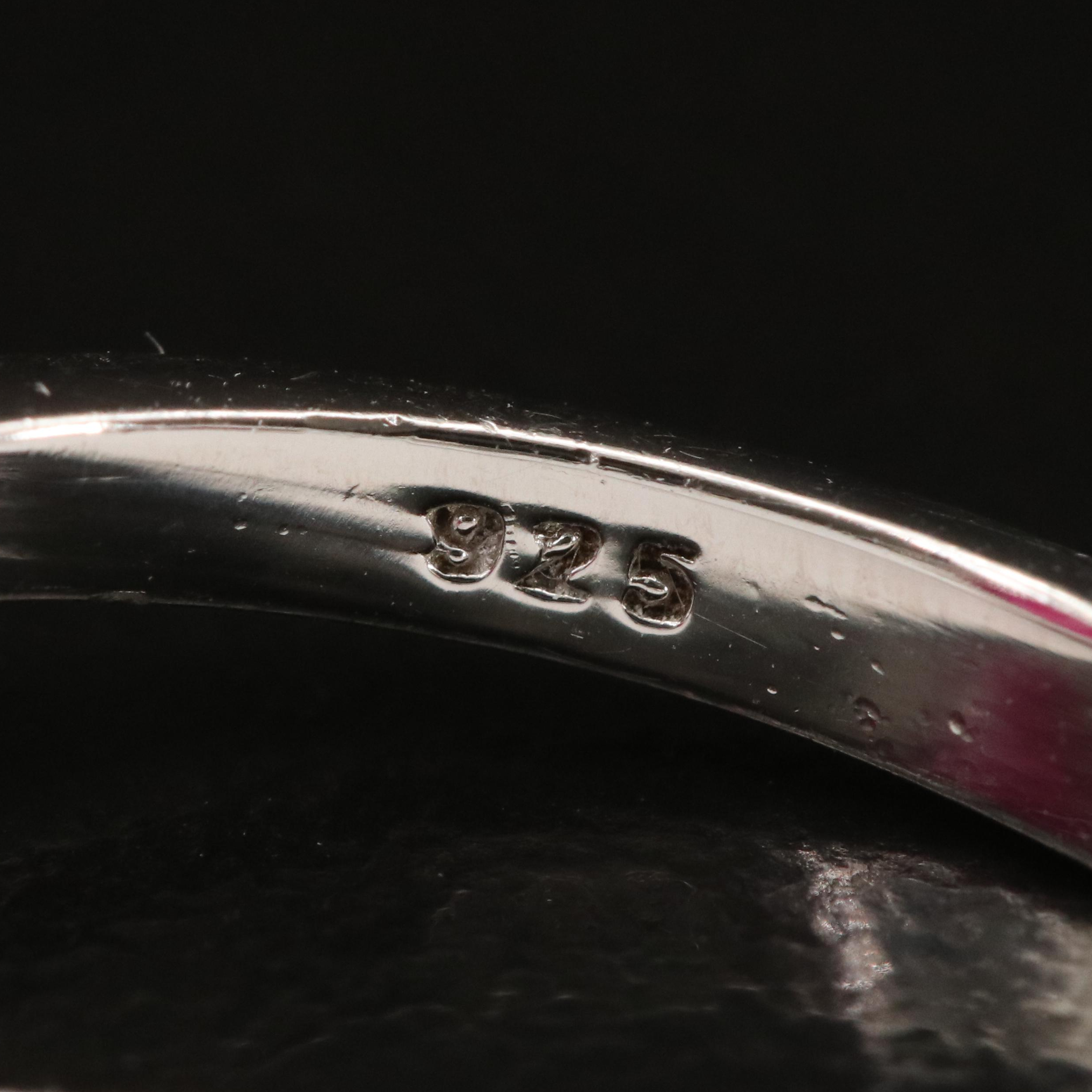 Sterling Corundum and Zircon Ring