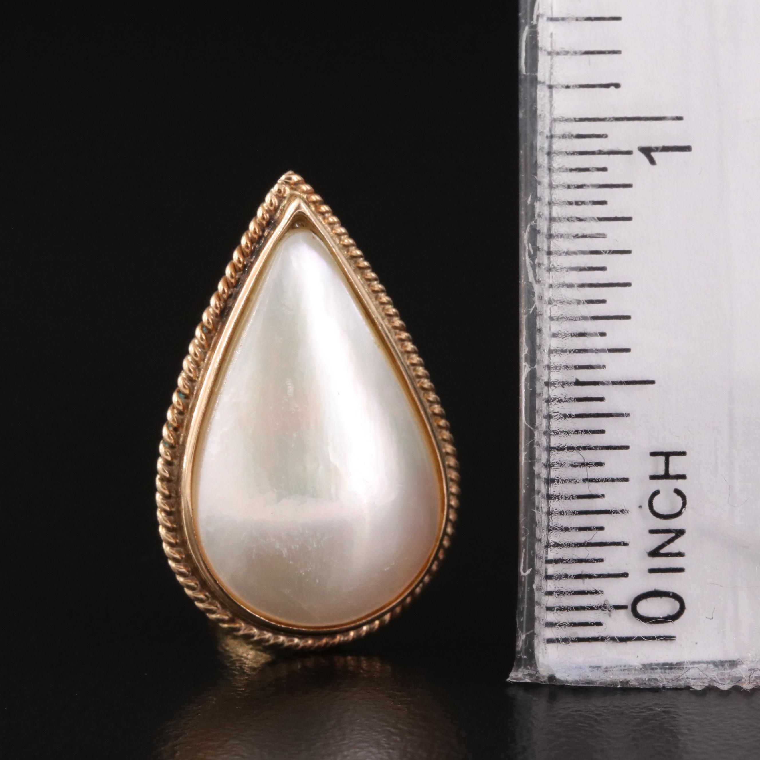 14K Mabé Pearl Earrings