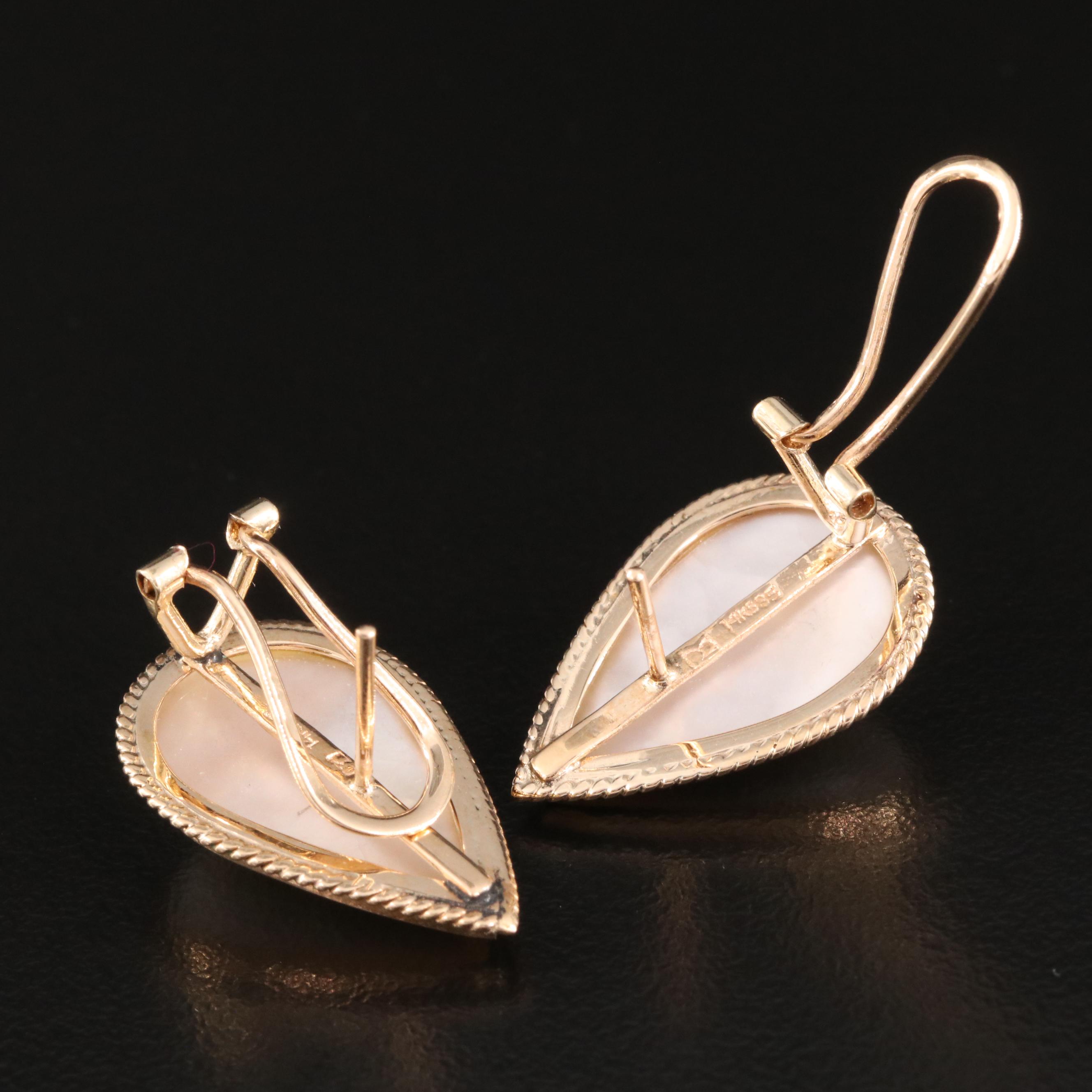 14K Mabé Pearl Earrings