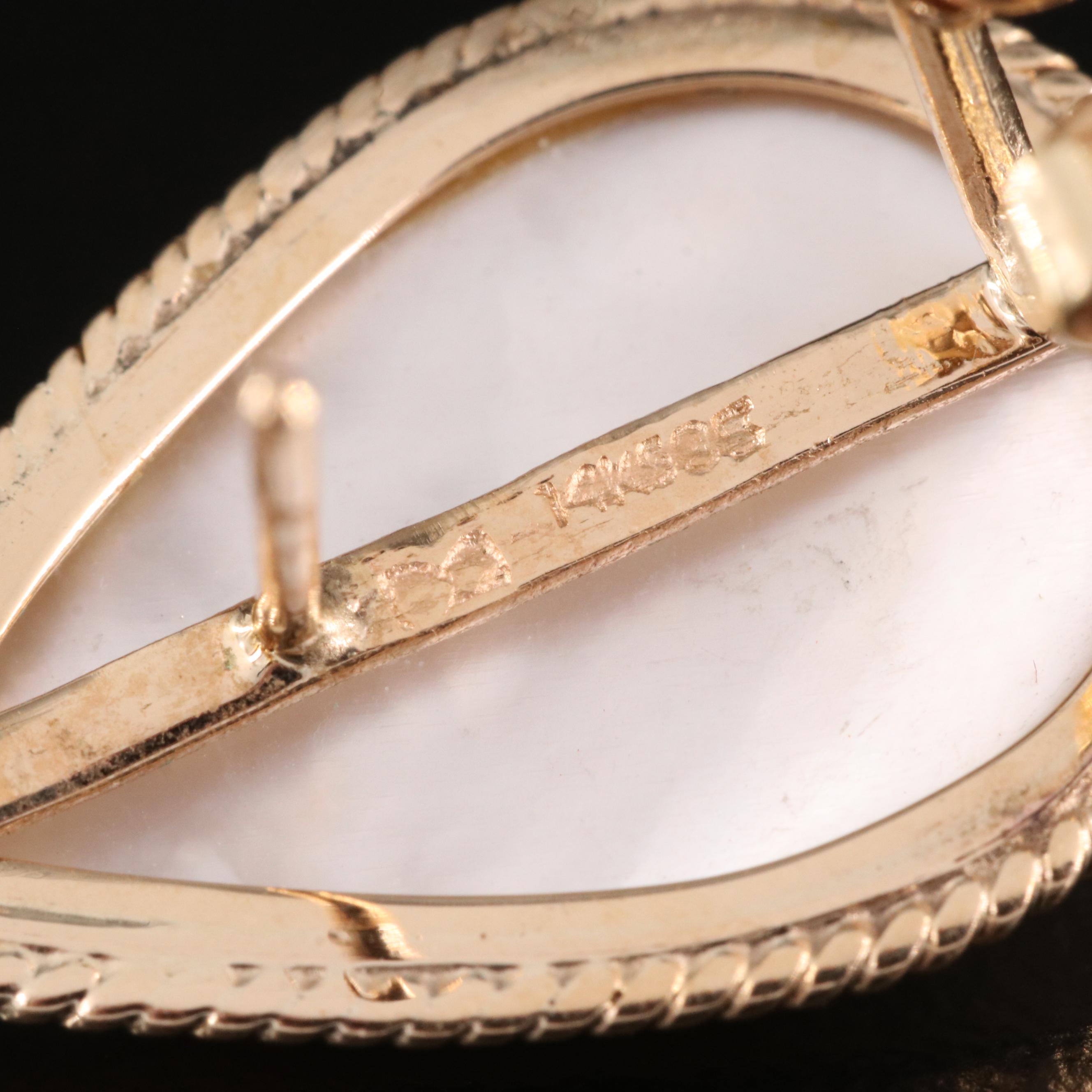 14K Mabé Pearl Earrings