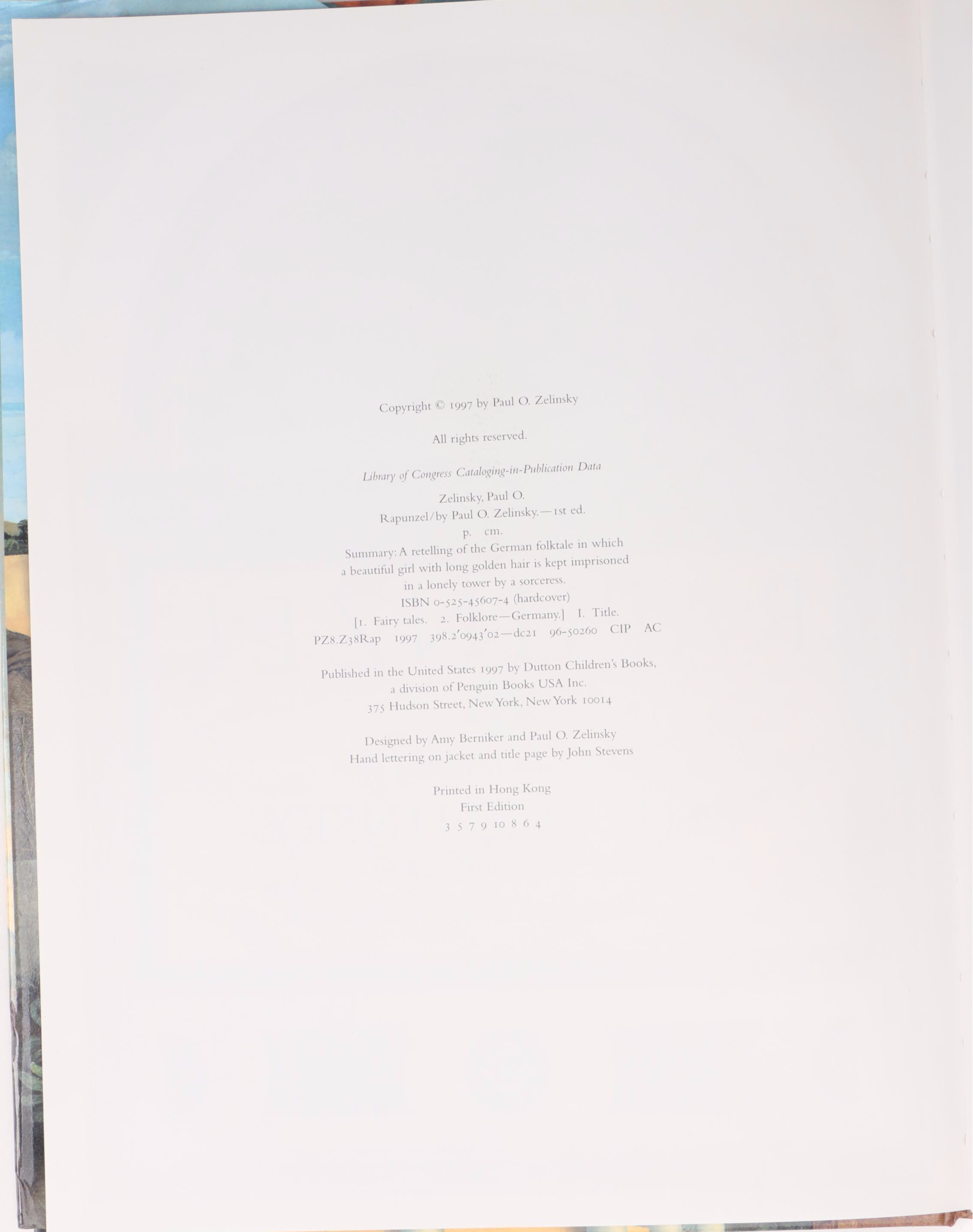 Signed First Edition "Rapunzel" by Paul O. Zelinsky and More Children's Books