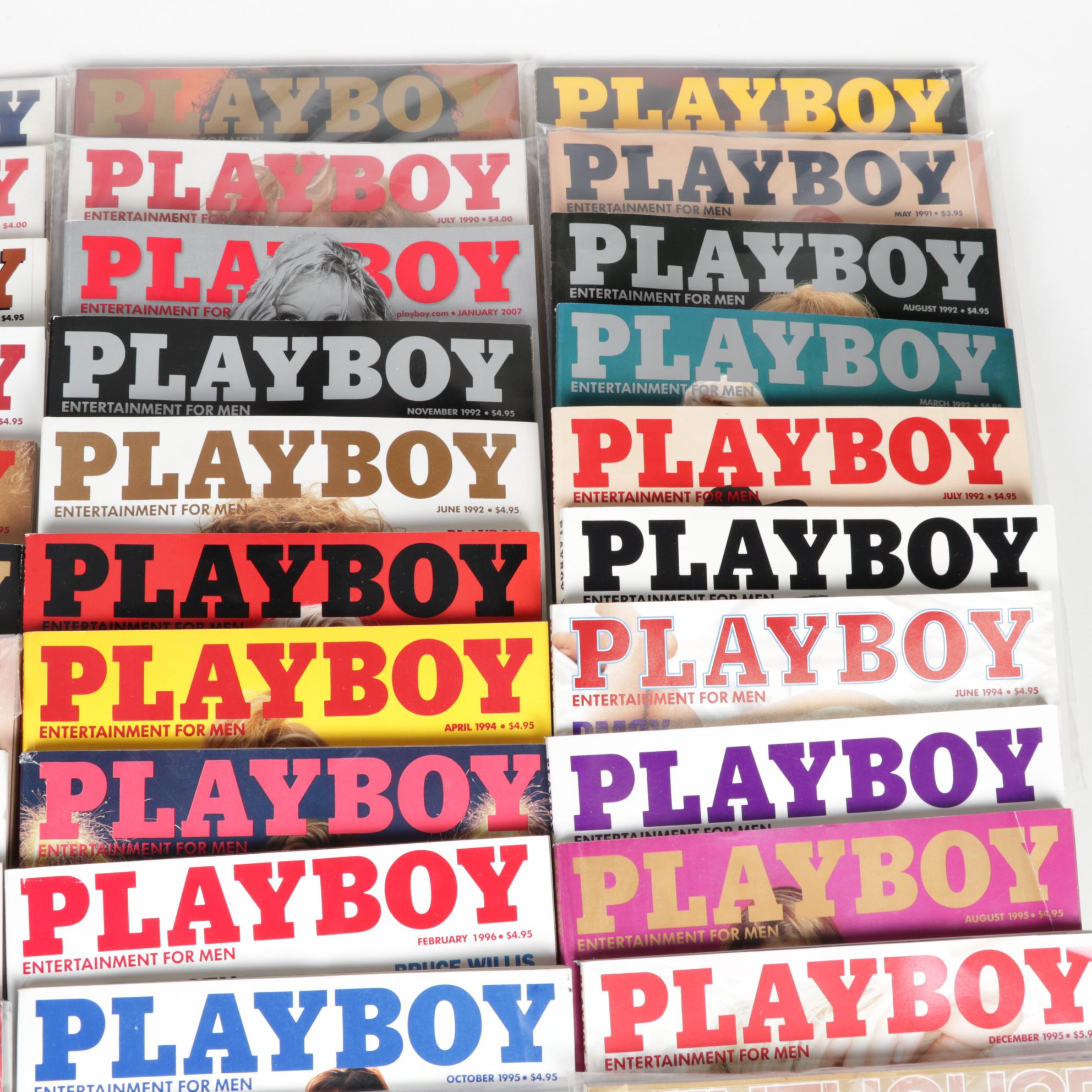 "Playboy" Magazines Including January 2000, Donald Trump, and Dan Aykroyd, 1990s