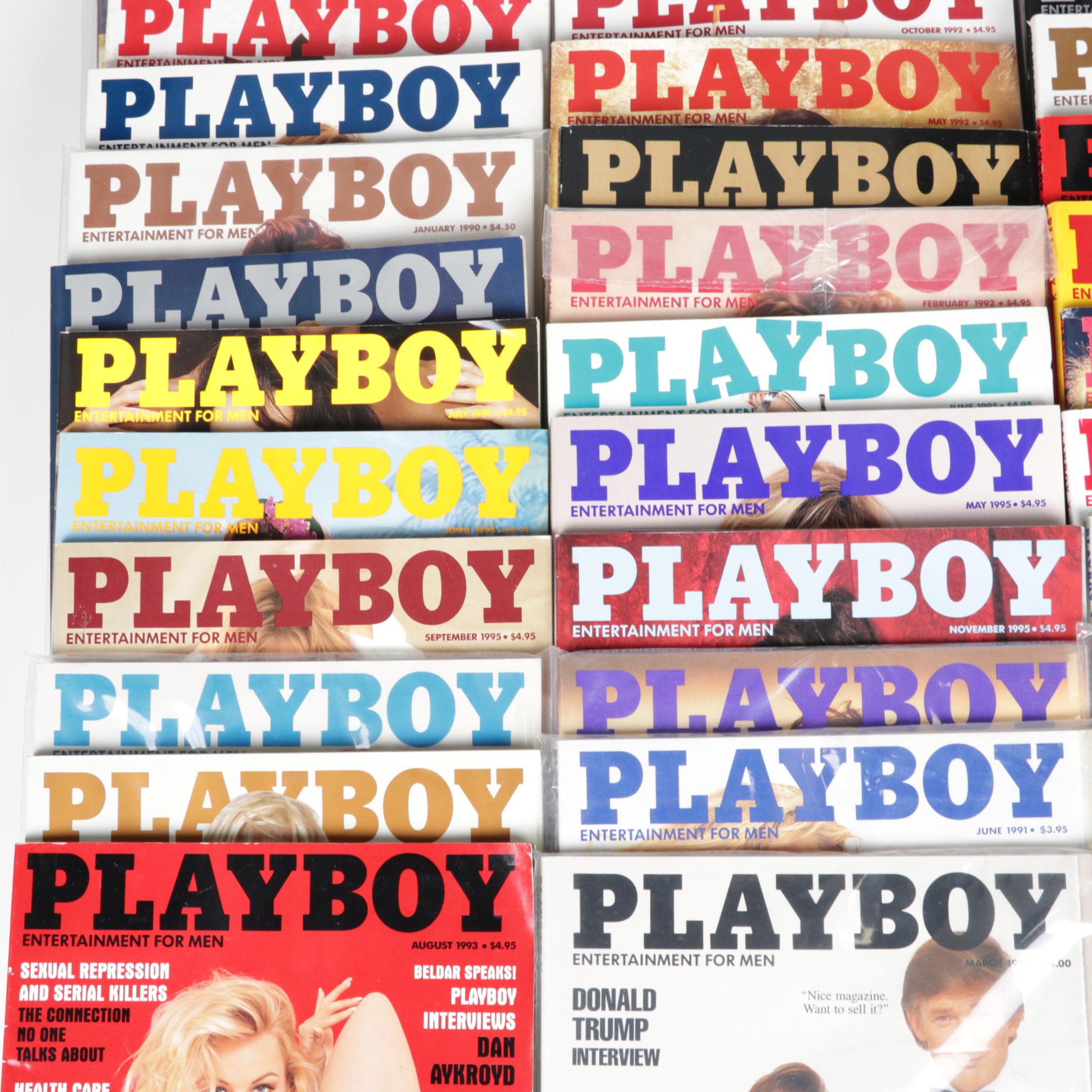 "Playboy" Magazines Including January 2000, Donald Trump, and Dan Aykroyd, 1990s