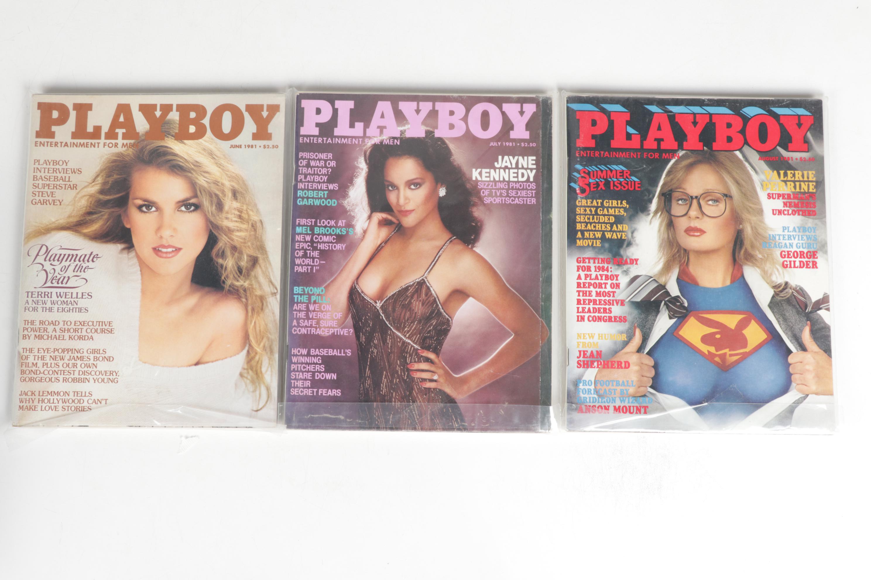 "Playboy" Magazine Issues Including Bo Derek and John Lennon Interview, 1980s