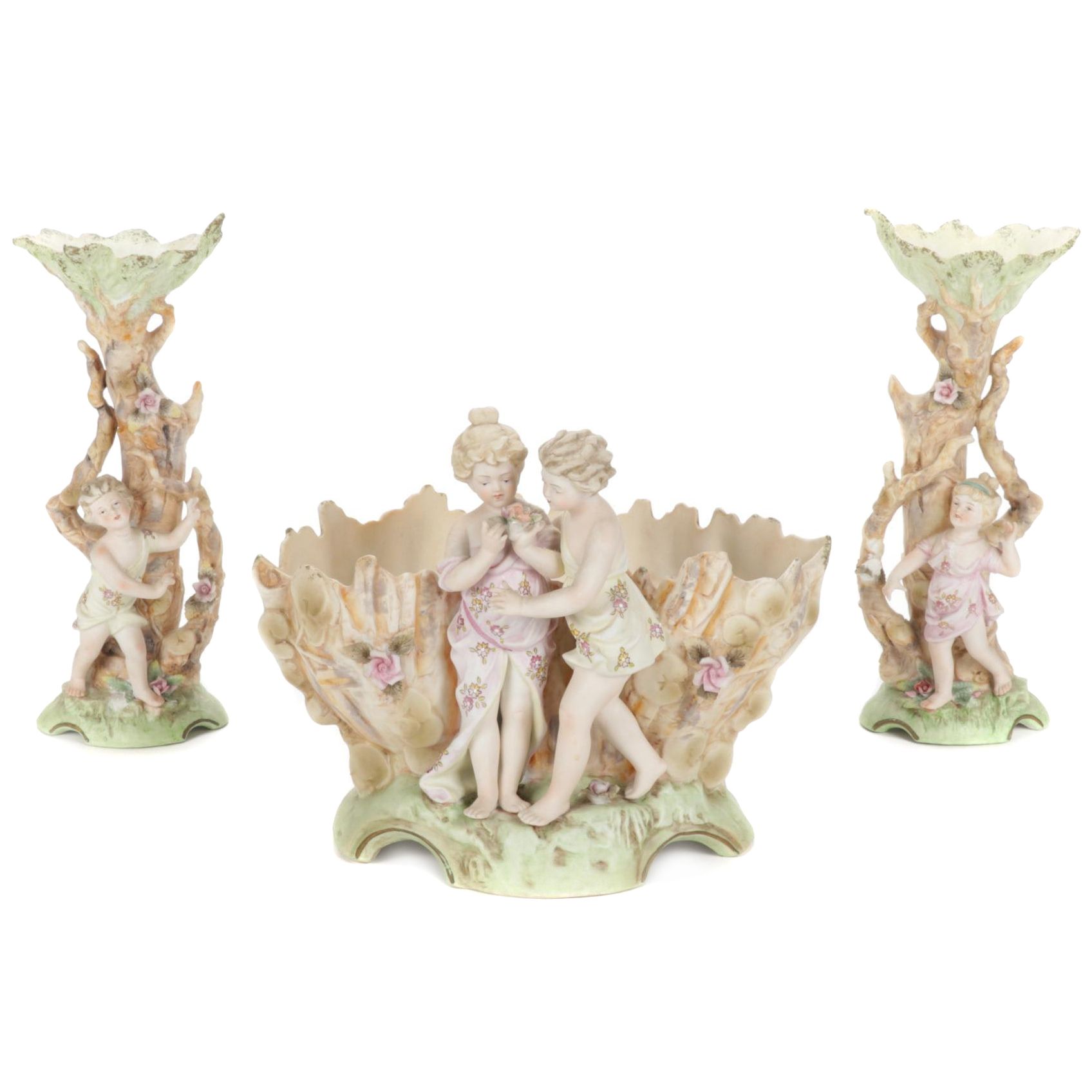 Original Arnart Creation Porcelain Vase and Figurines