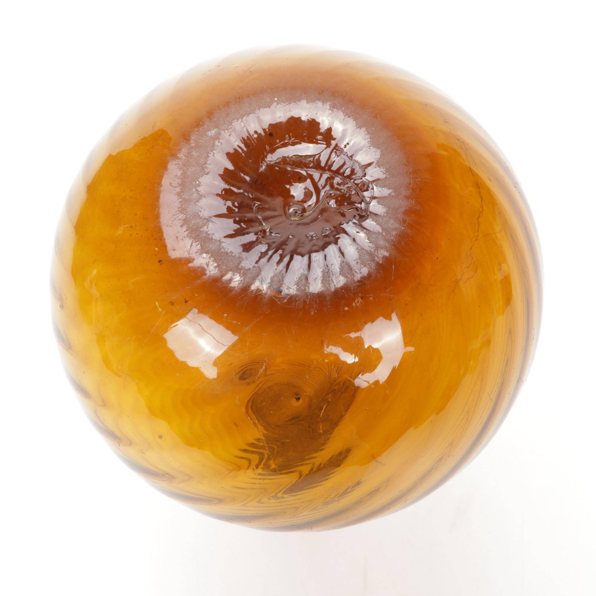 1880 Eagle Burner Brass Oil Lamp, Horn Flasks, Blown Vase and Drawers