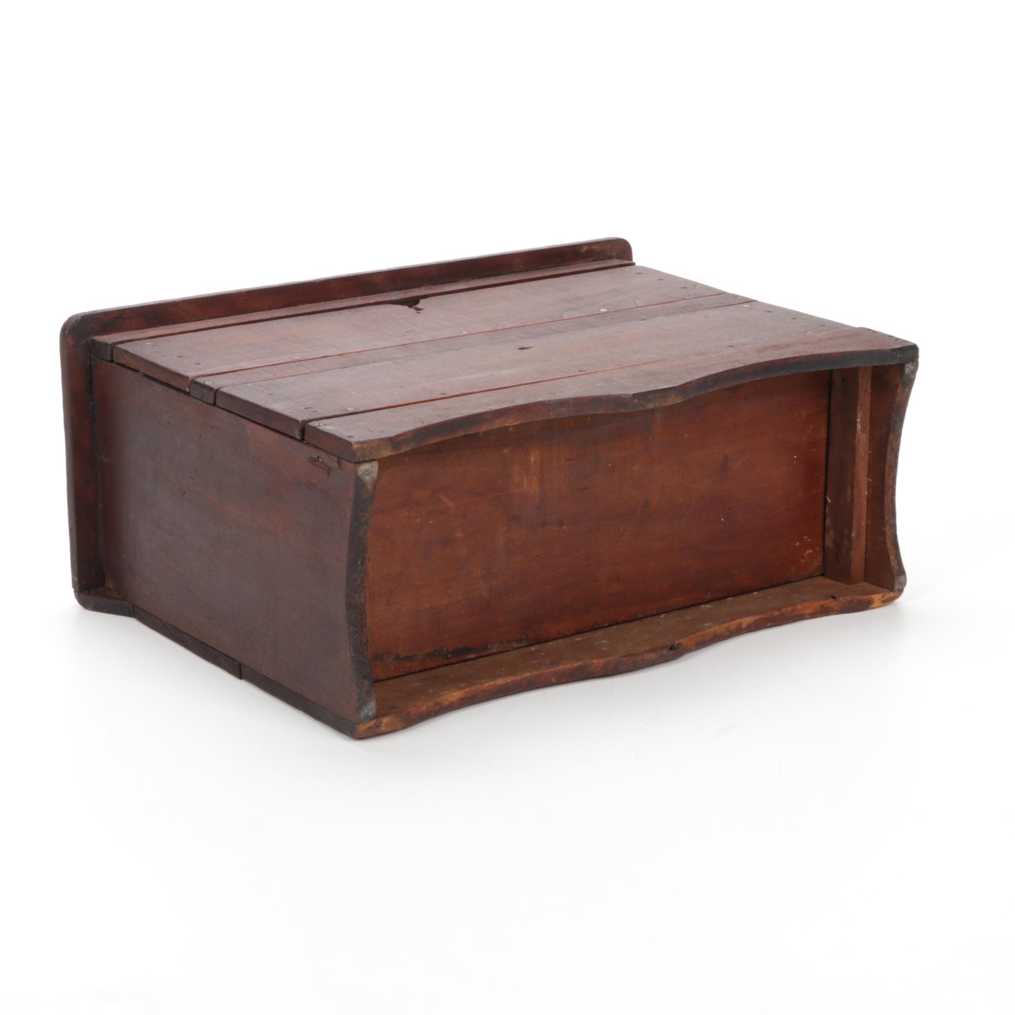 1880 Eagle Burner Brass Oil Lamp, Horn Flasks, Blown Vase and Drawers