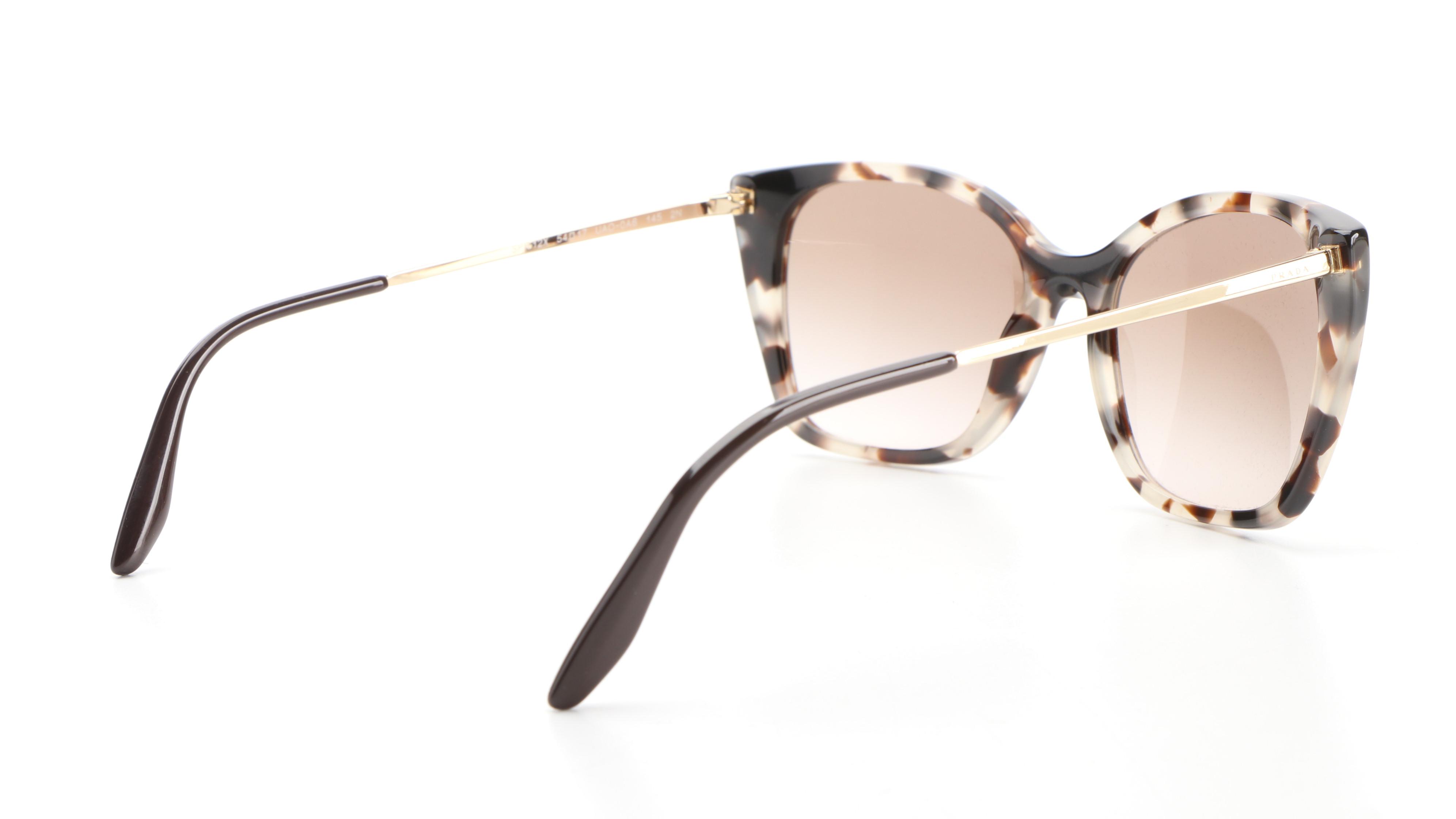 Prada SPR 12X Modified Cat Eye in Tortoise Acetate and Gradient Lenses with Case