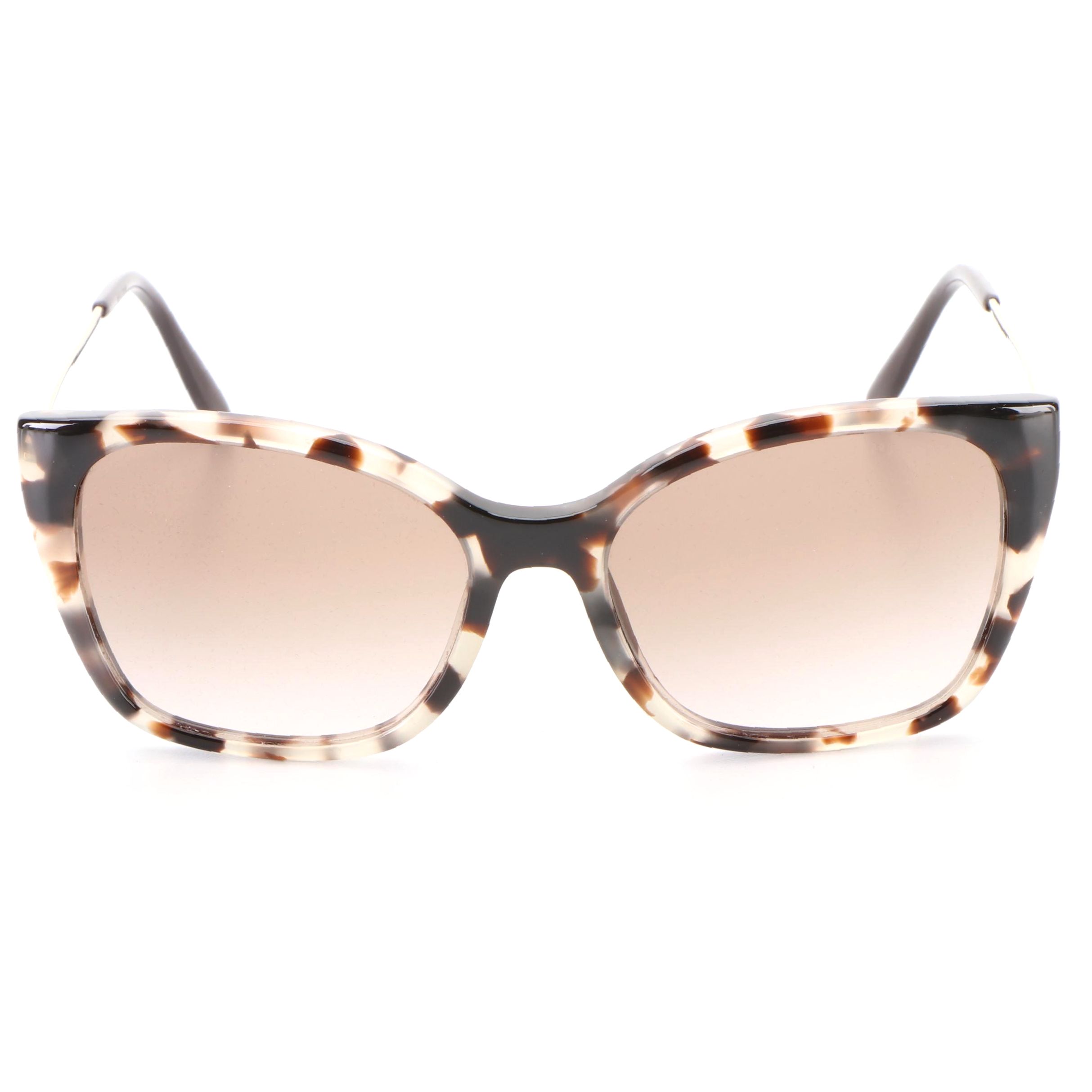 Prada SPR 12X Modified Cat Eye in Tortoise Acetate and Gradient Lenses with Case