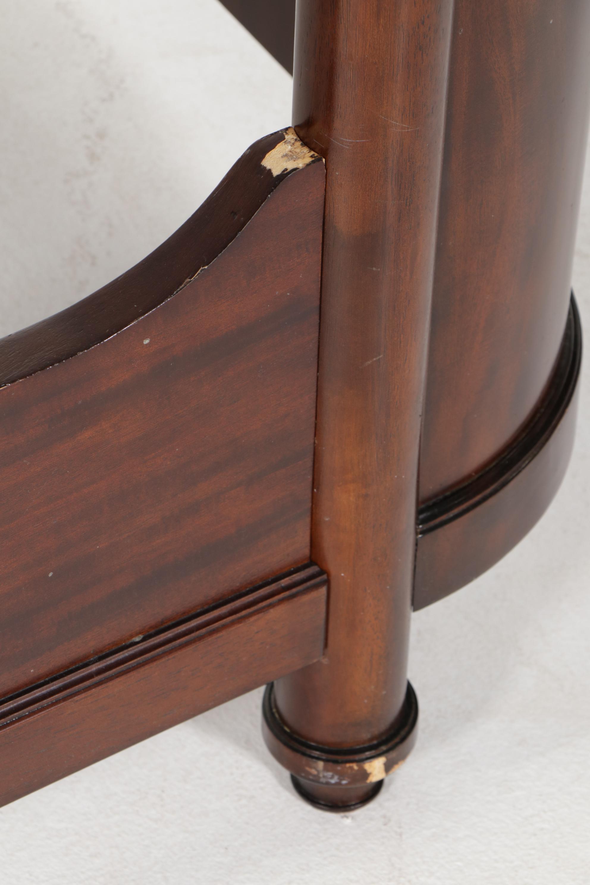 Bernhardt Furniture Mahogany King Size Bed with Curved Frame, 21st Century