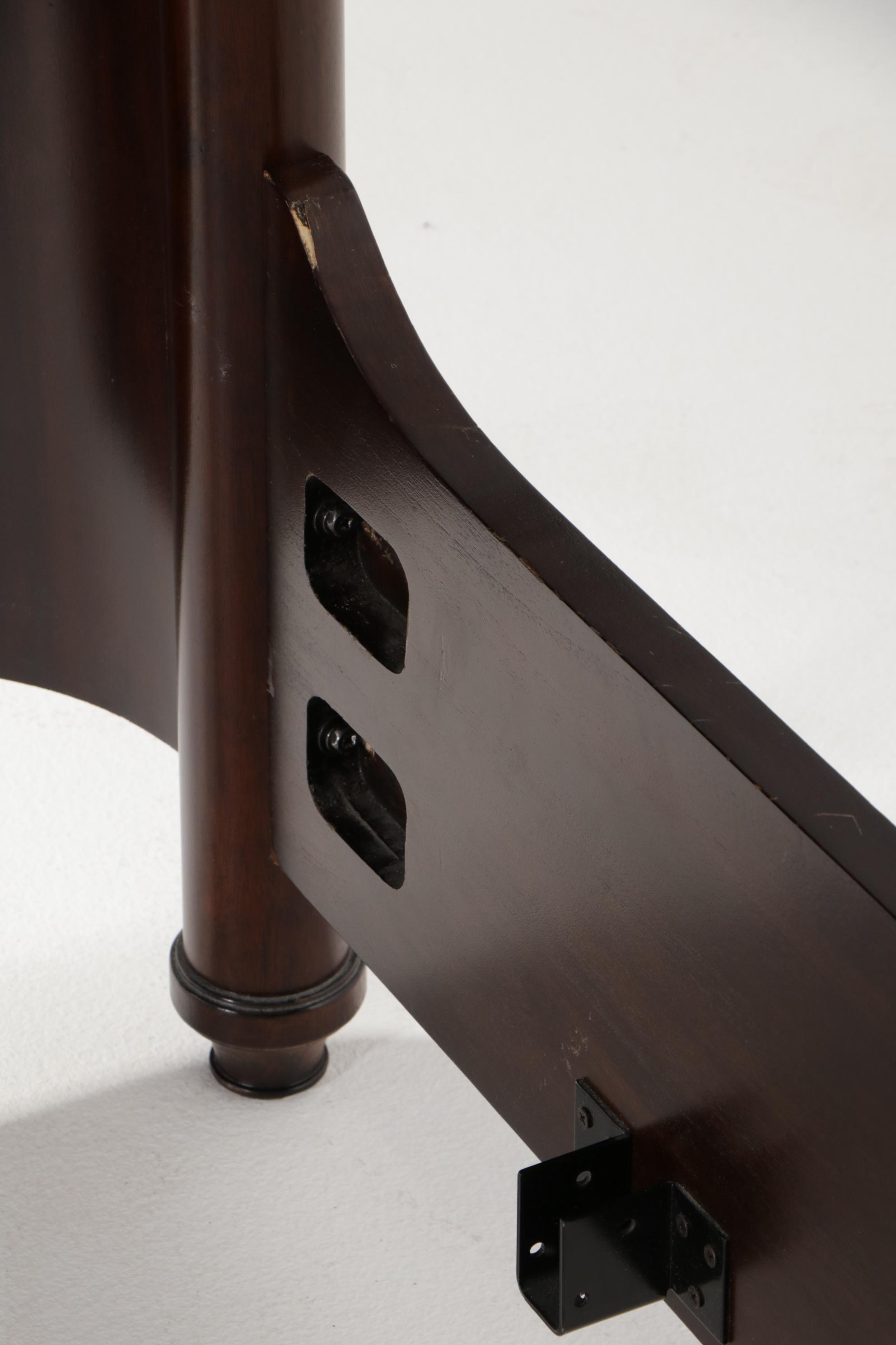 Bernhardt Furniture Mahogany King Size Bed with Curved Frame, 21st Century