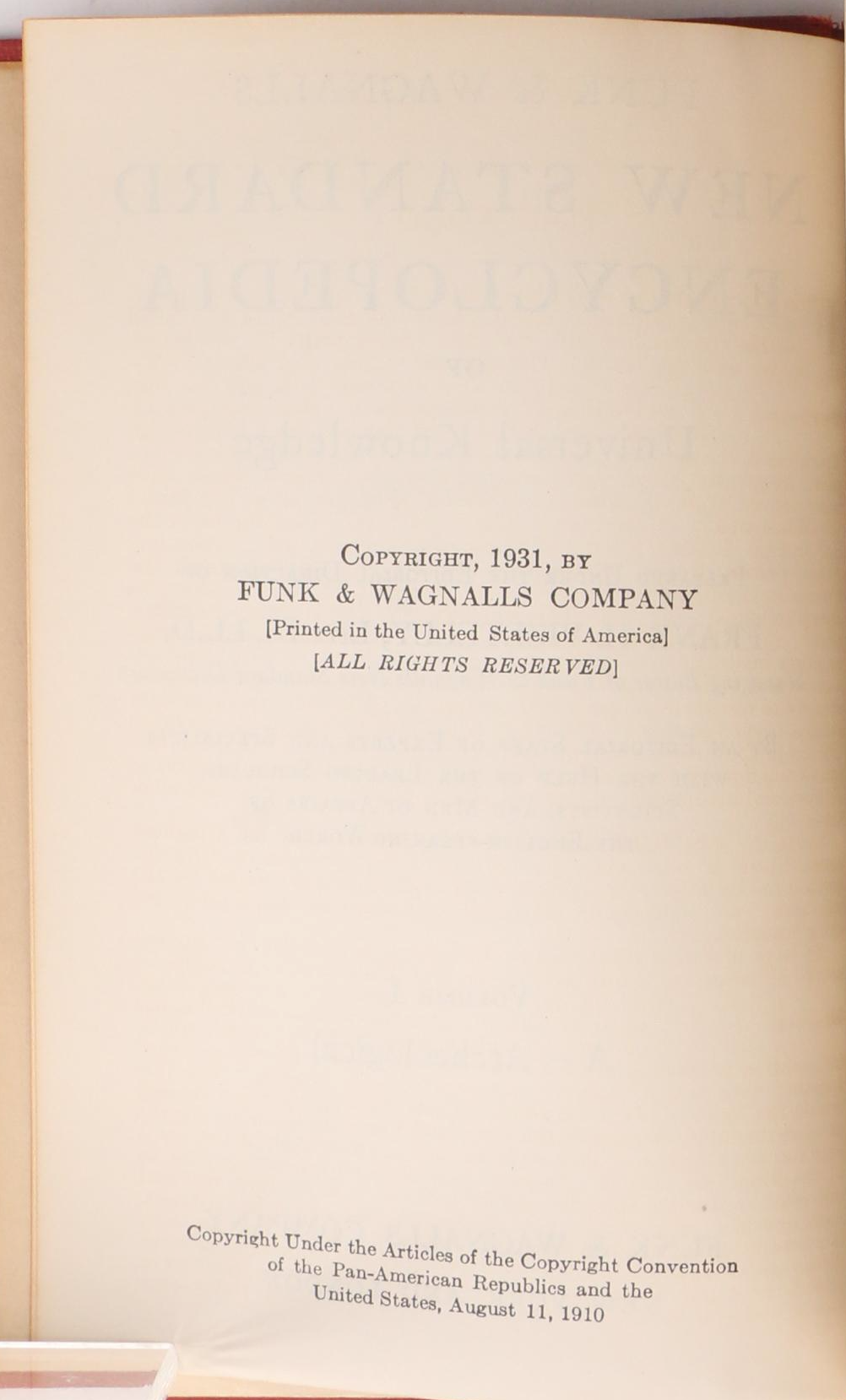 "Funk & Wagnalls New Standard Encyclopedia" Twenty-Five Volume Set, 1931