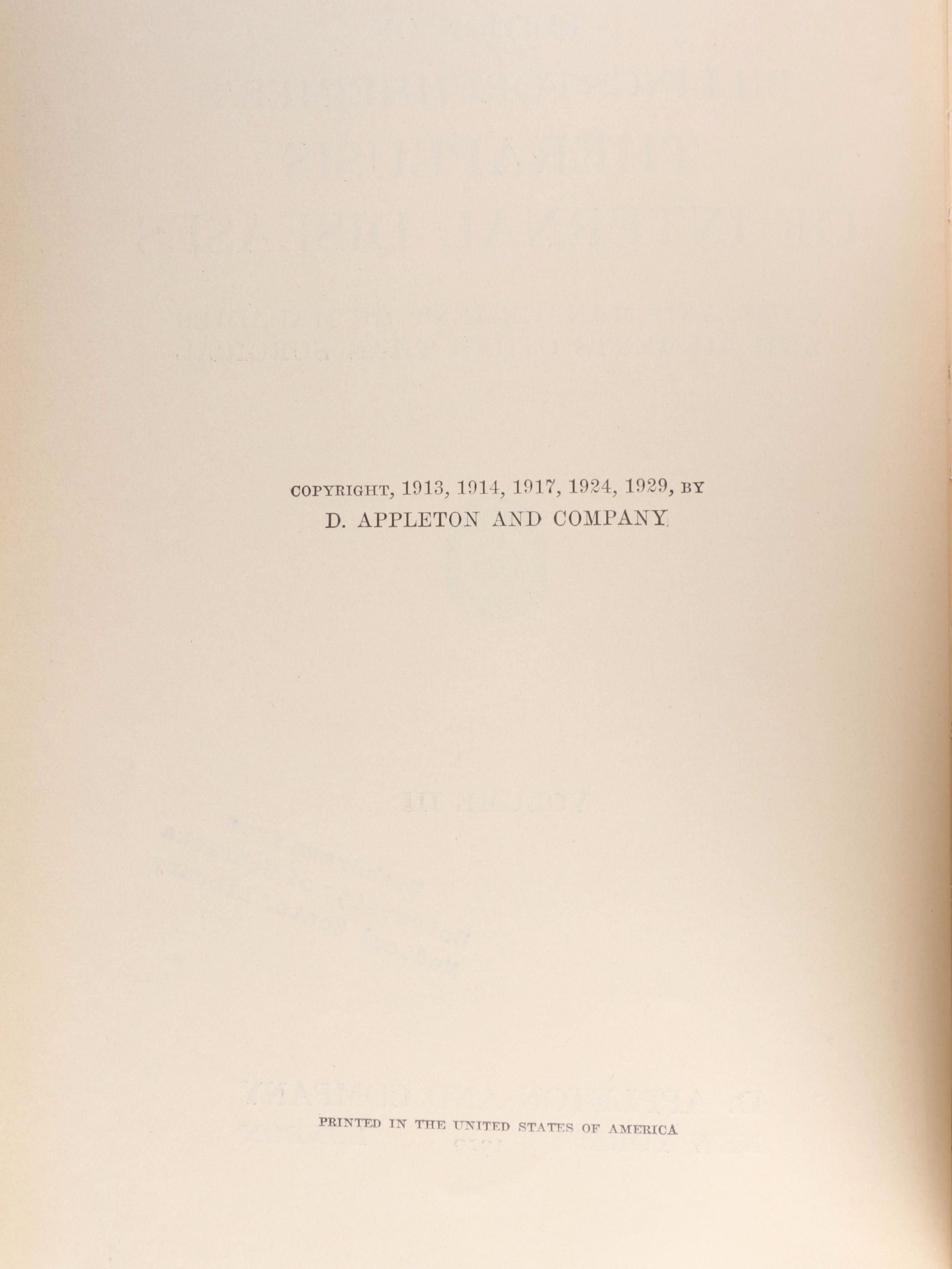 "Billings-Forchheimer's Therapeusis of Internal Diseases" Near Complete Set