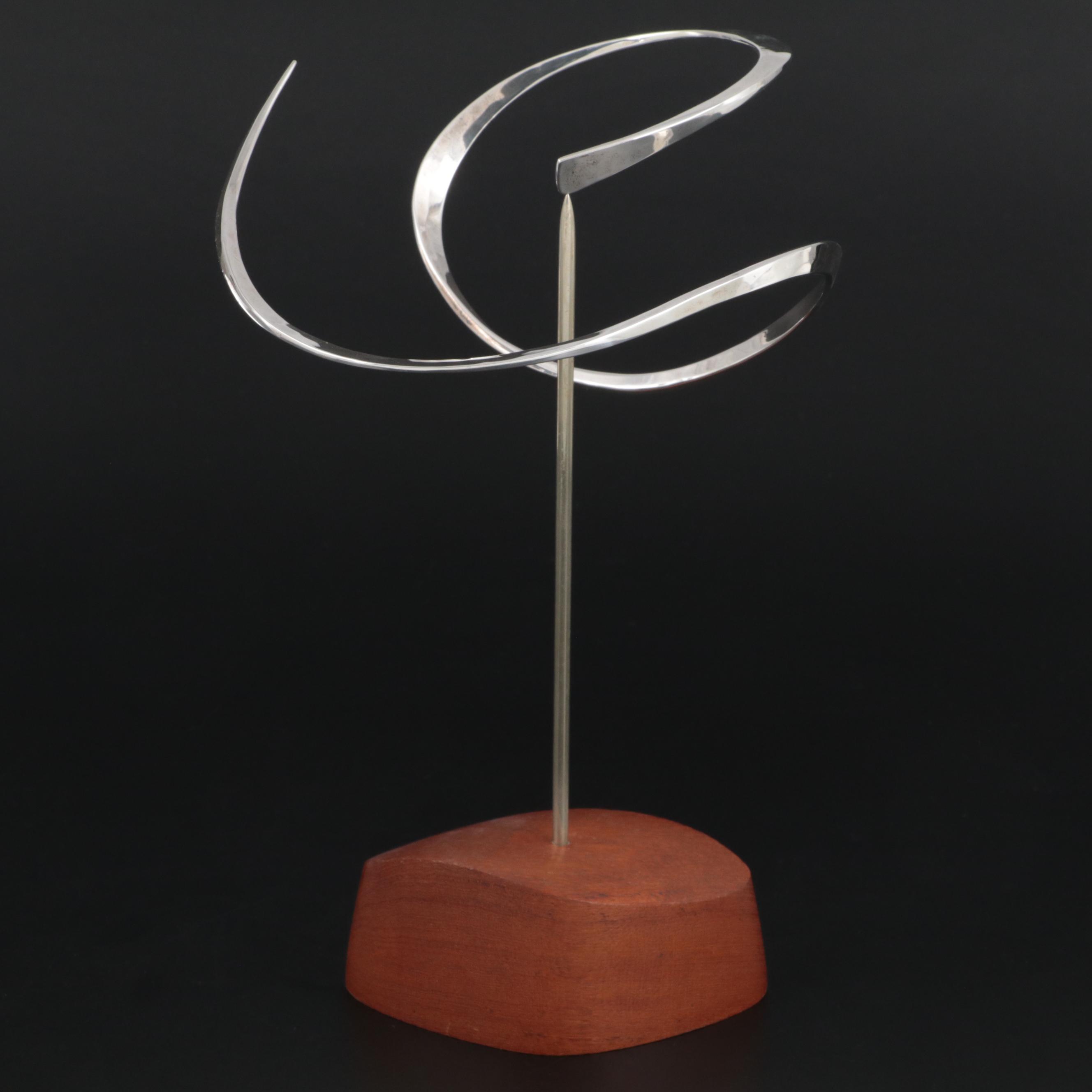 Russell Secrest Kinetic Sterling Sculpture