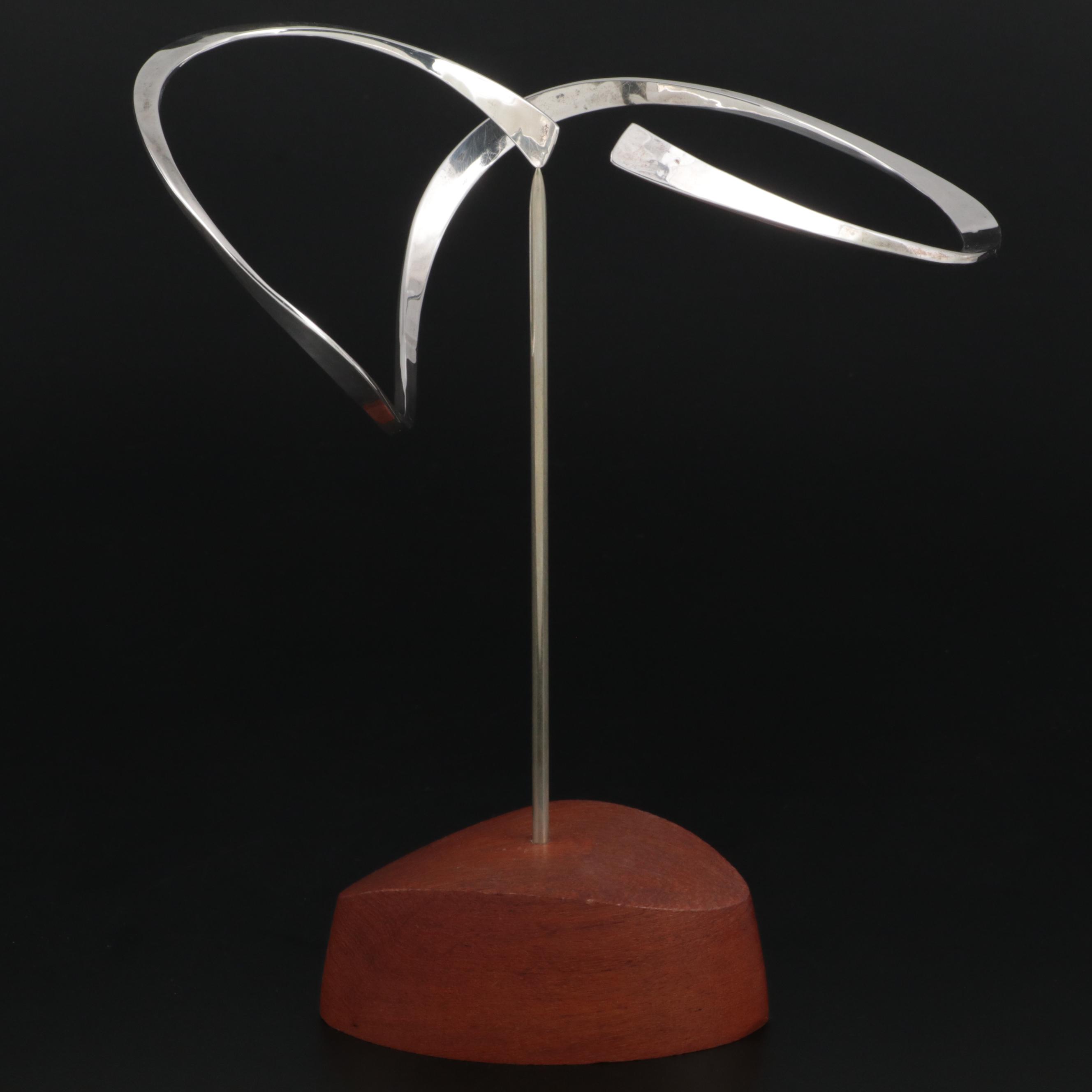 Russell Secrest Kinetic Sterling Sculpture