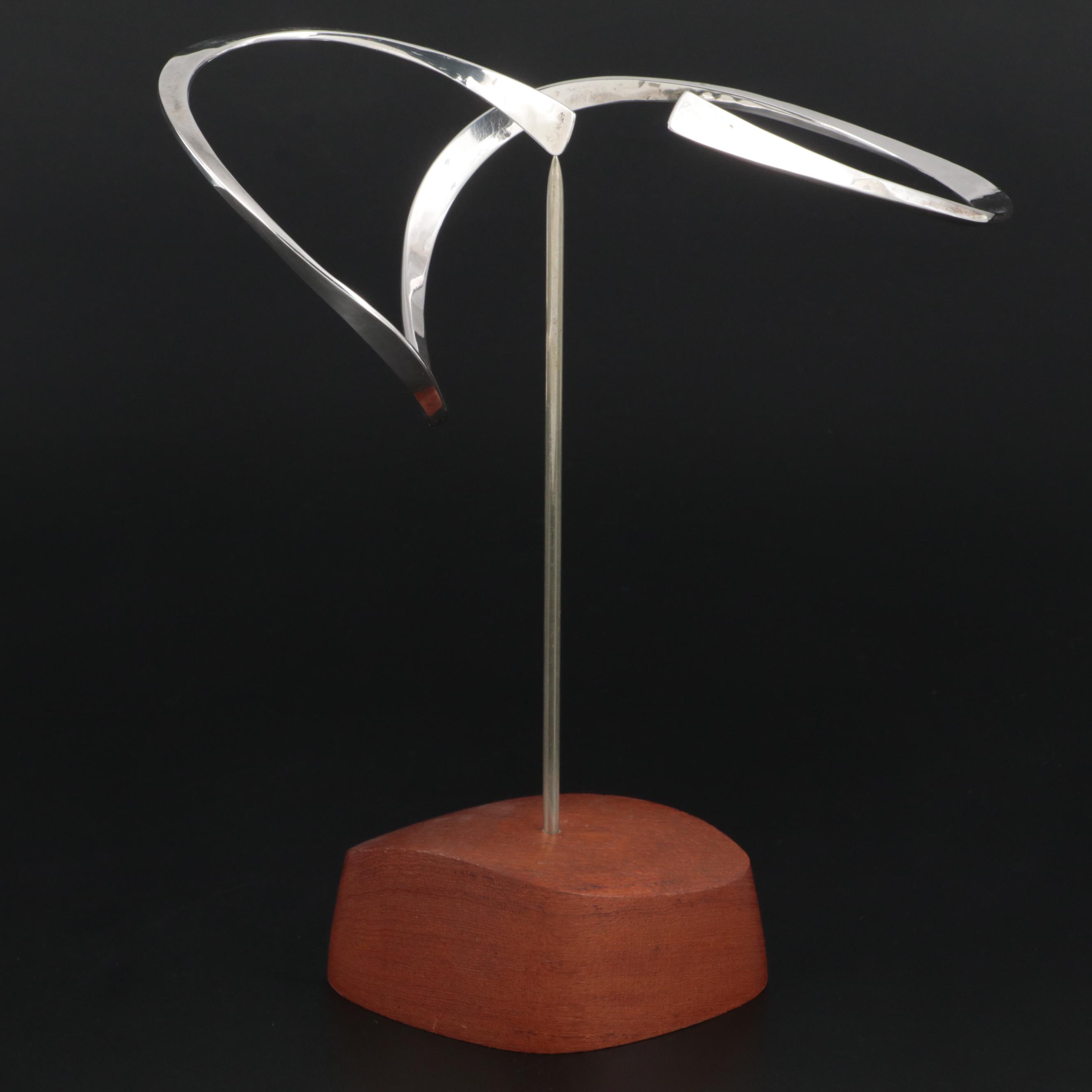 Russell Secrest Kinetic Sterling Sculpture