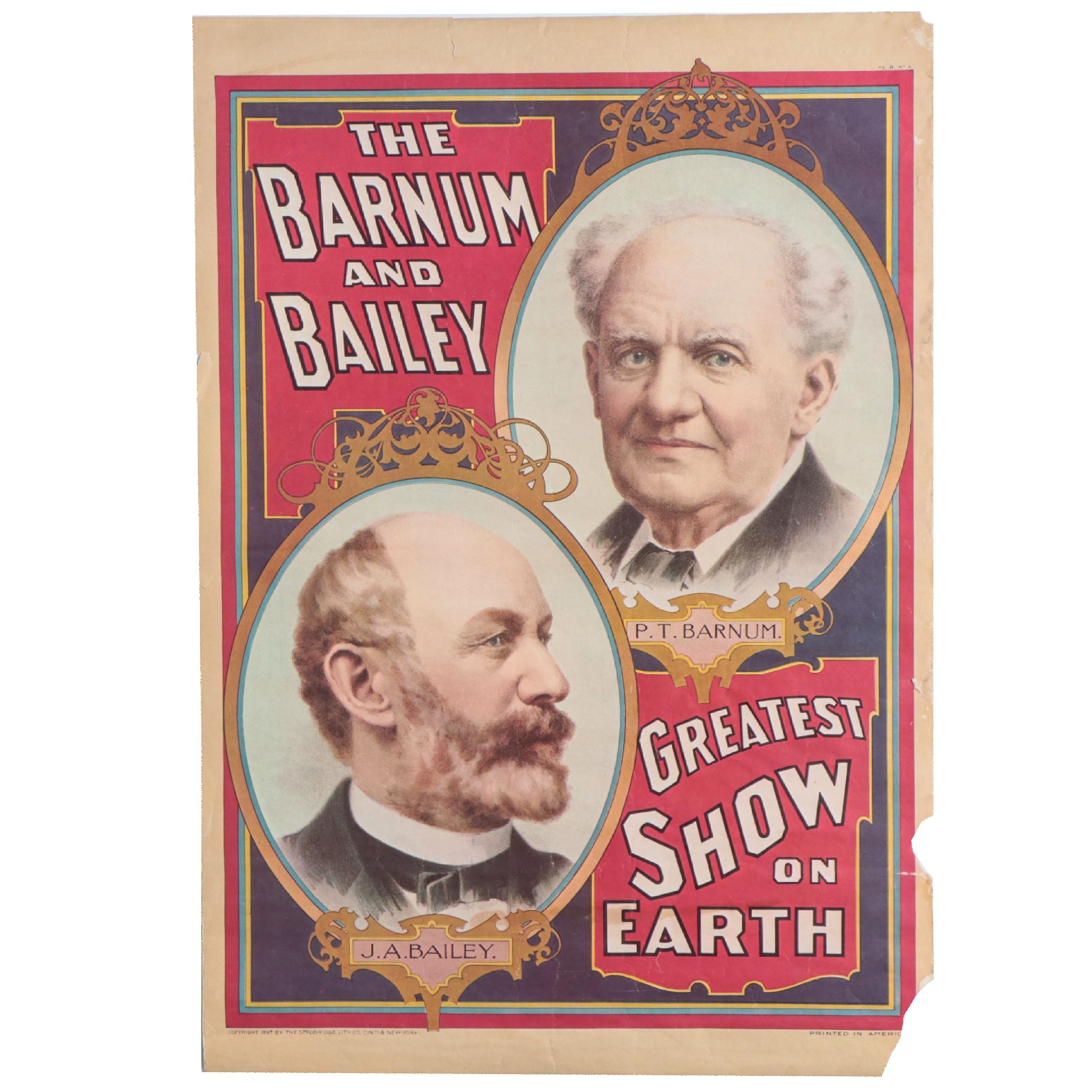 Offset Lithograph Poster "The Barnum and Bailey Greatest Show on Earth"