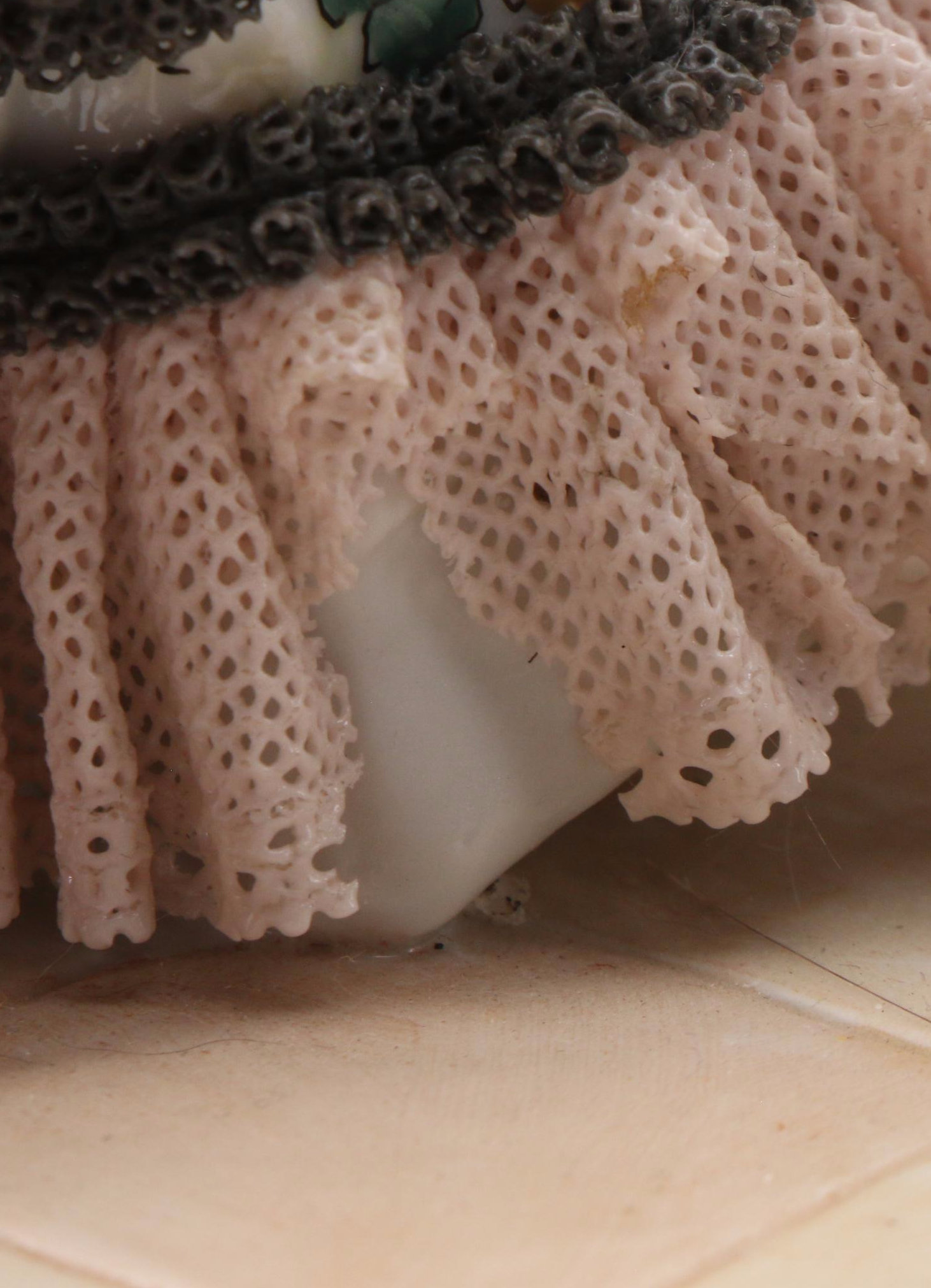 Sitzendorf "King's Waltz" Dresden Lace Porcelain Tableau, Early to Mid-20th C.