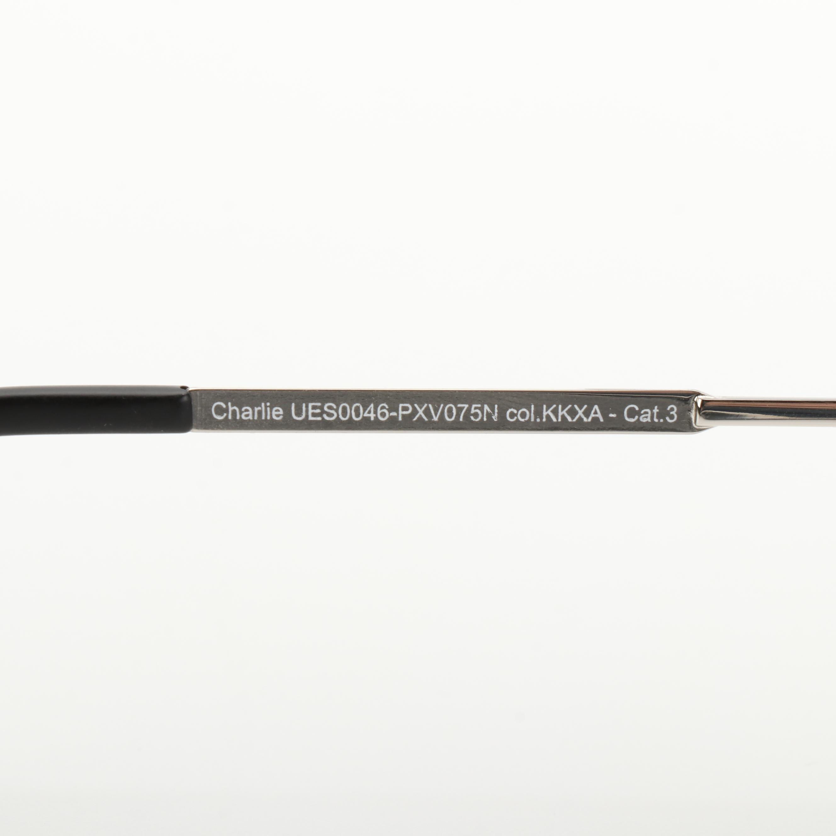 Philipp Plein Sunglasses UES0046 Reflective Aviator Metal-Black Frame with Case