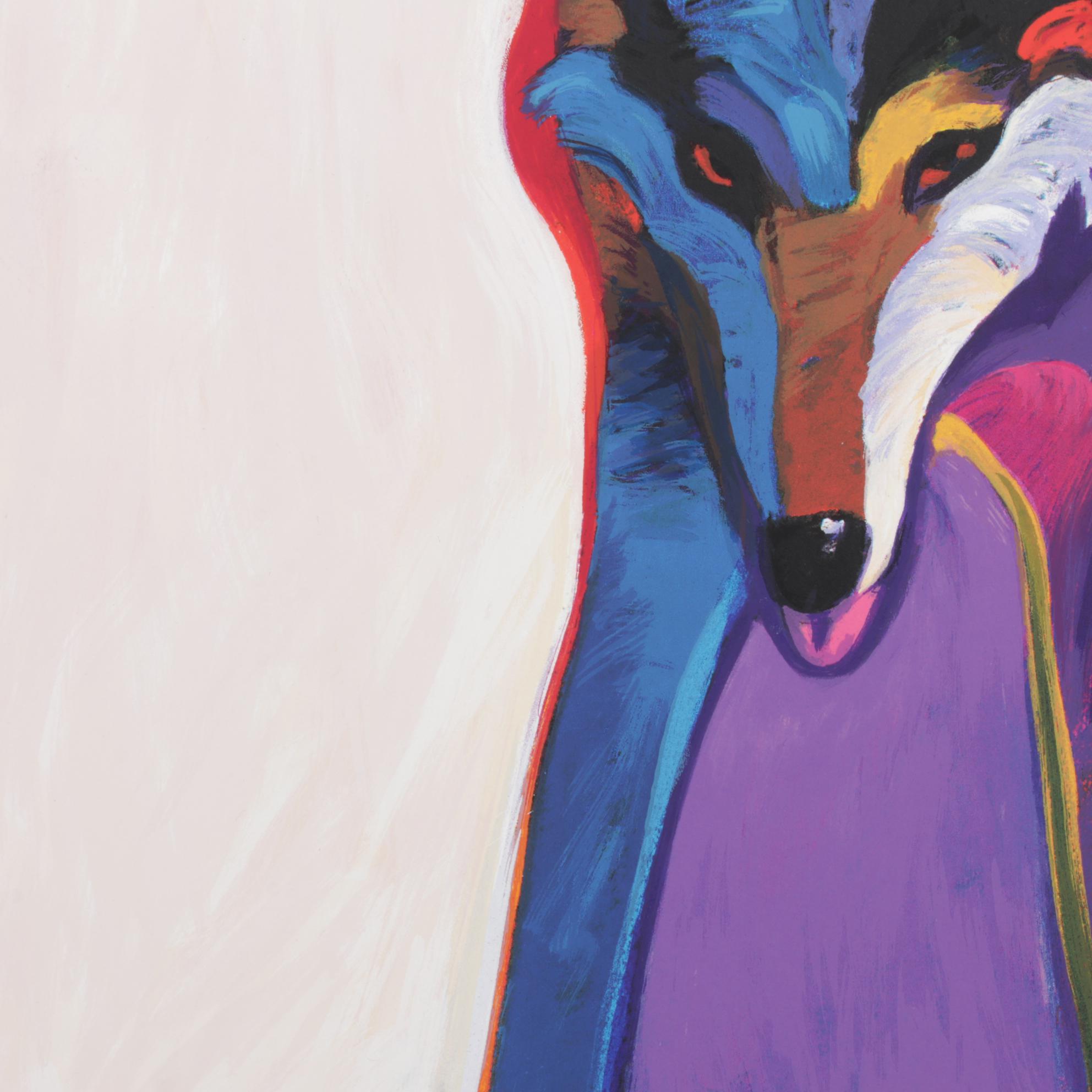 John Nieto Serigraph Portrait of Wolf, 1996