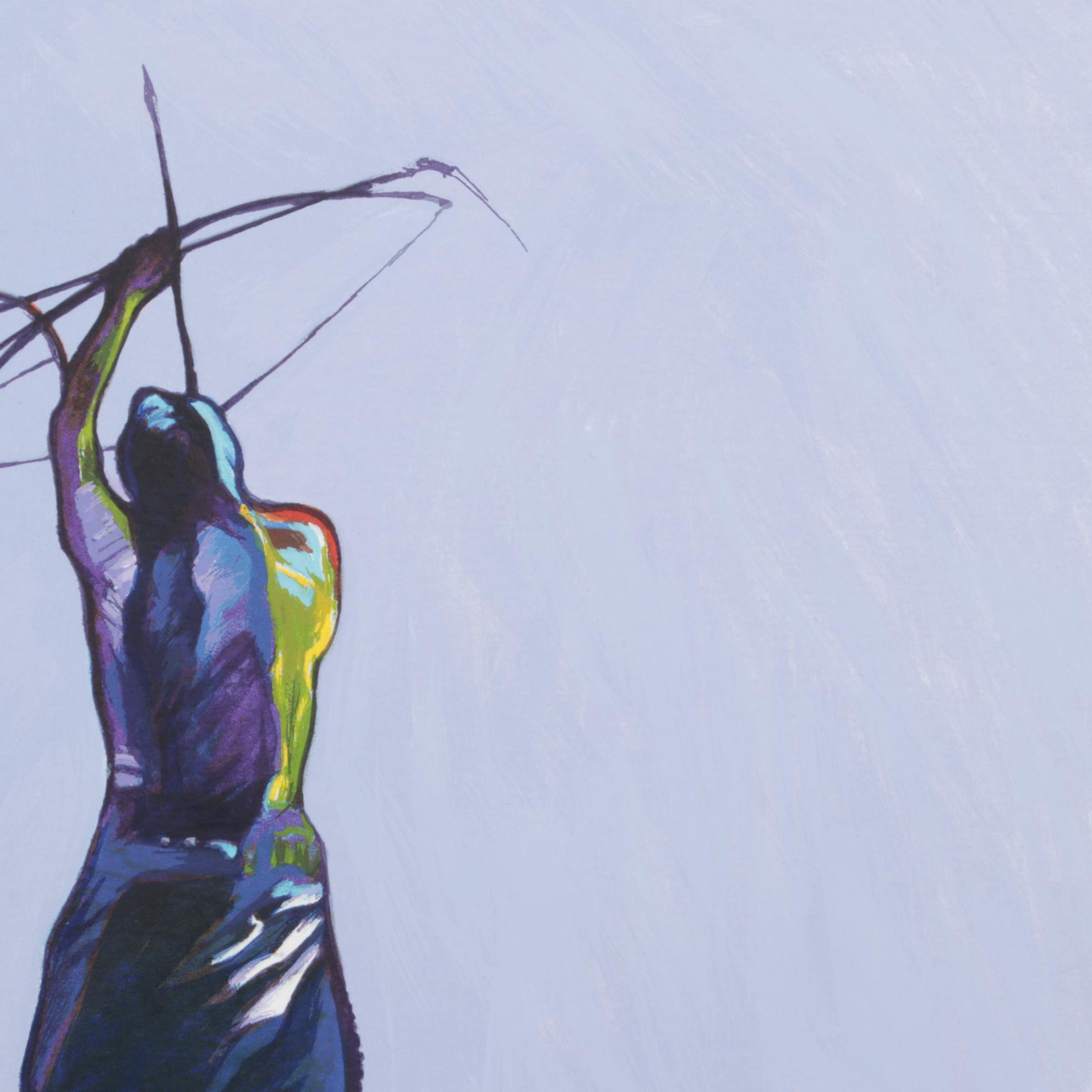 John Nieto Serigraph of Native American Archers, 1996