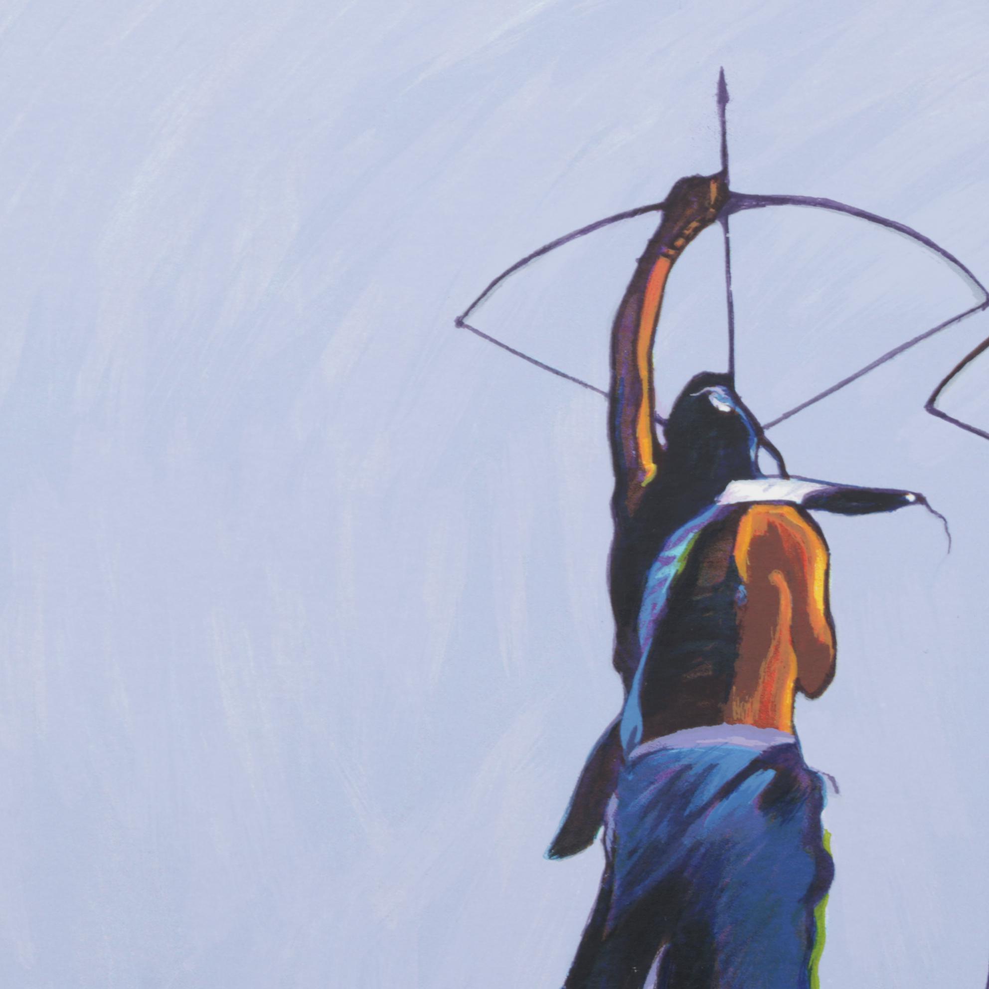 John Nieto Serigraph of Native American Archers, 1996