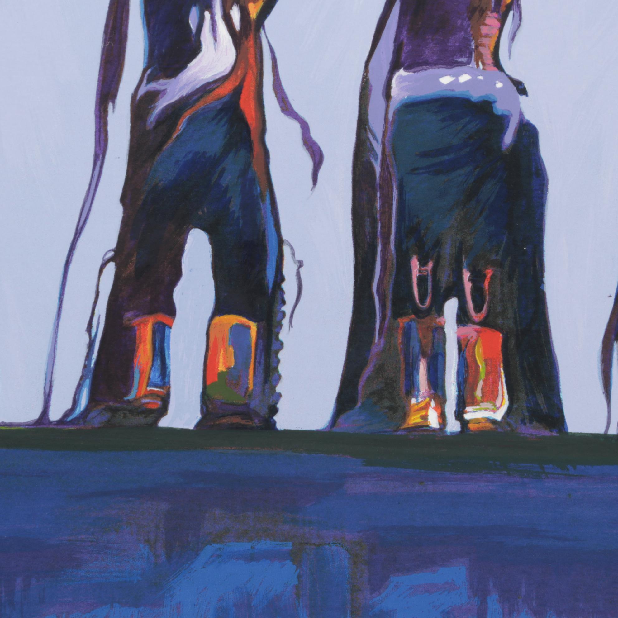 John Nieto Serigraph of Native American Archers, 1996