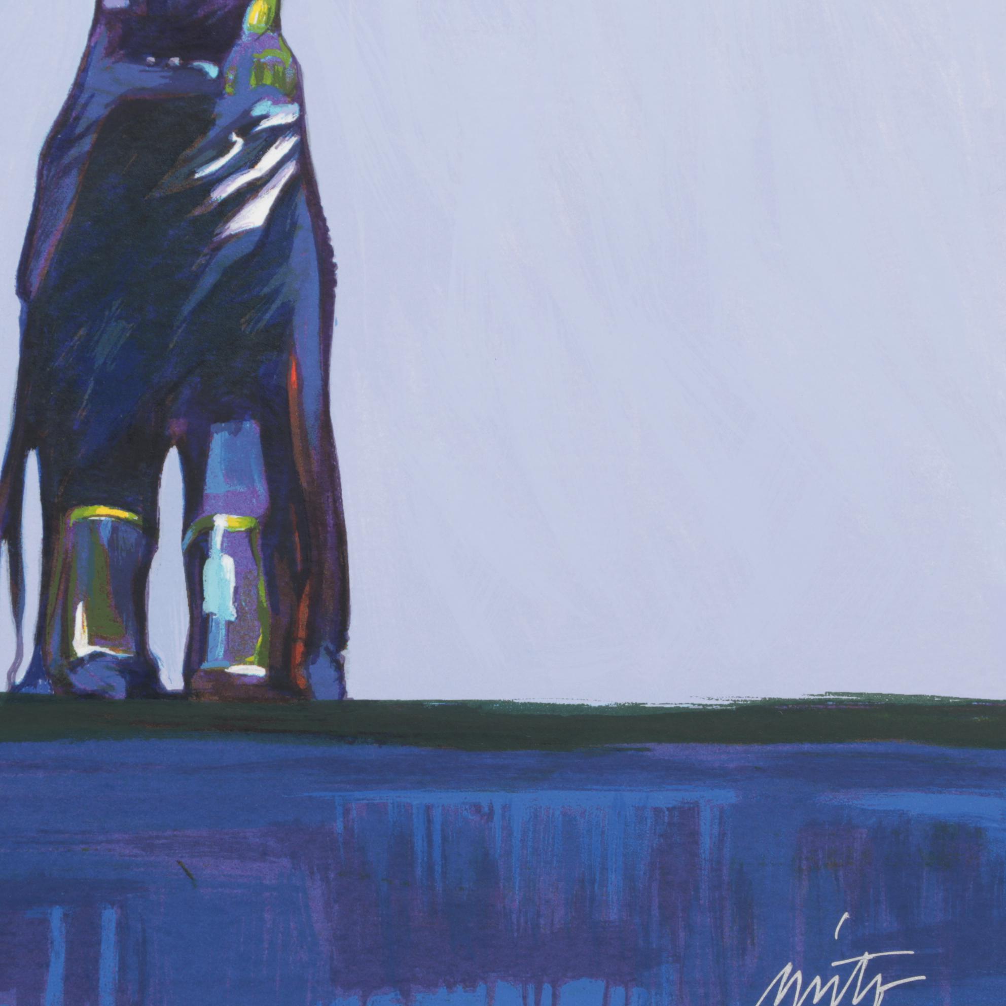 John Nieto Serigraph of Native American Archers, 1996