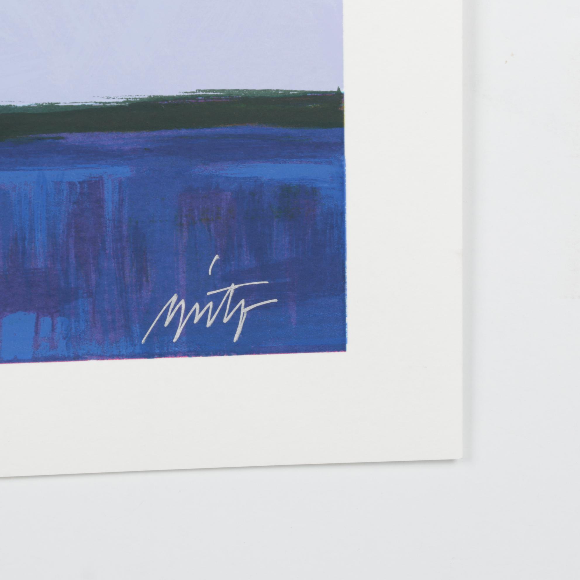 John Nieto Serigraph of Native American Archers, 1996