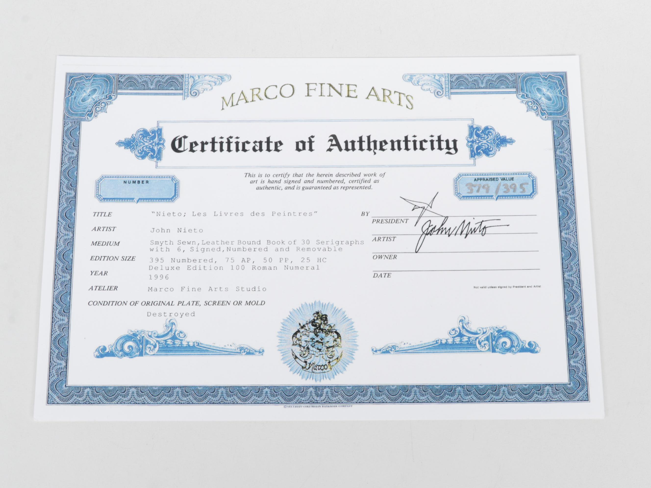 John Nieto Serigraph of Native American Archers, 1996