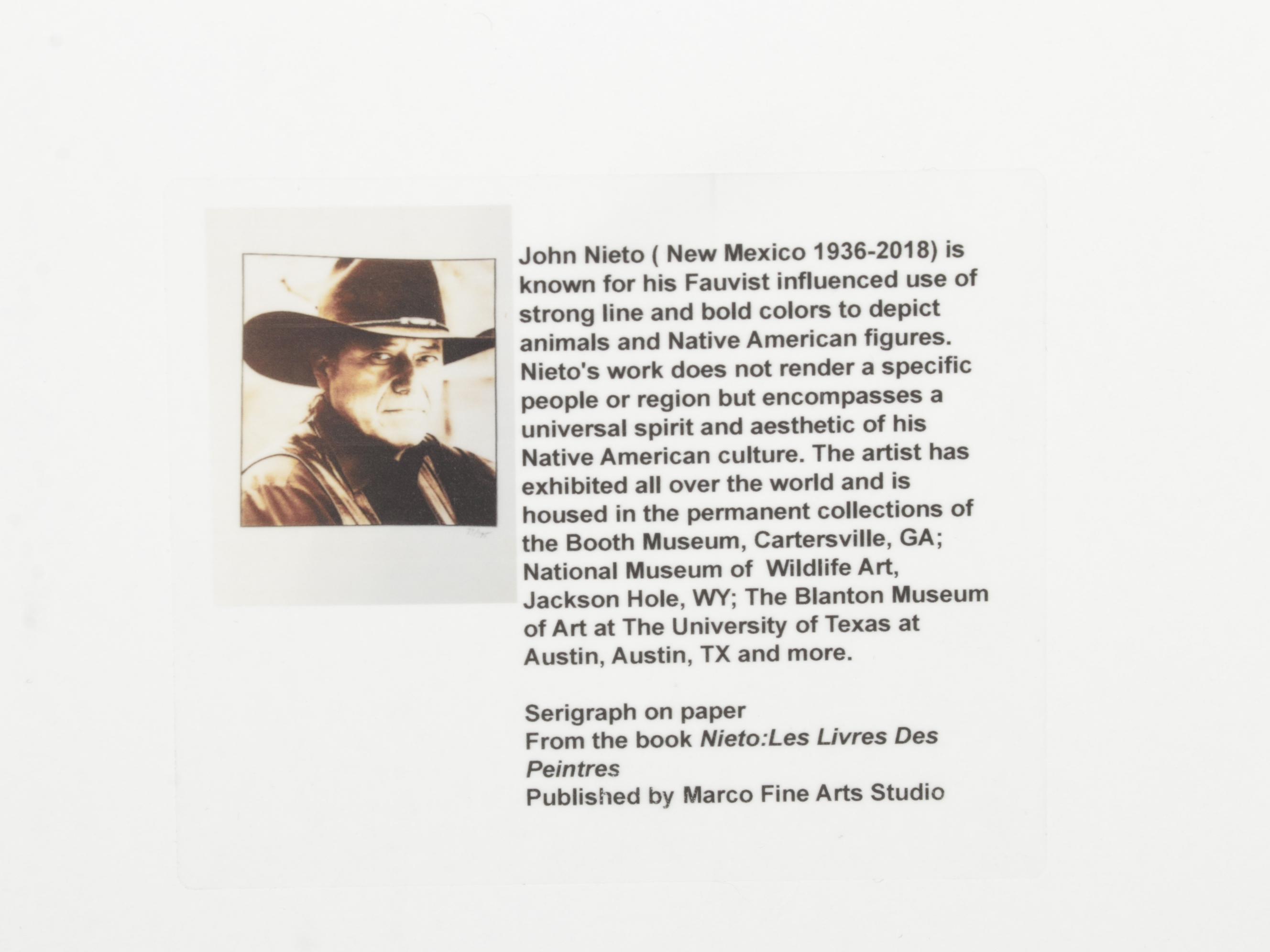 John Nieto Serigraph of Native American Archers, 1996