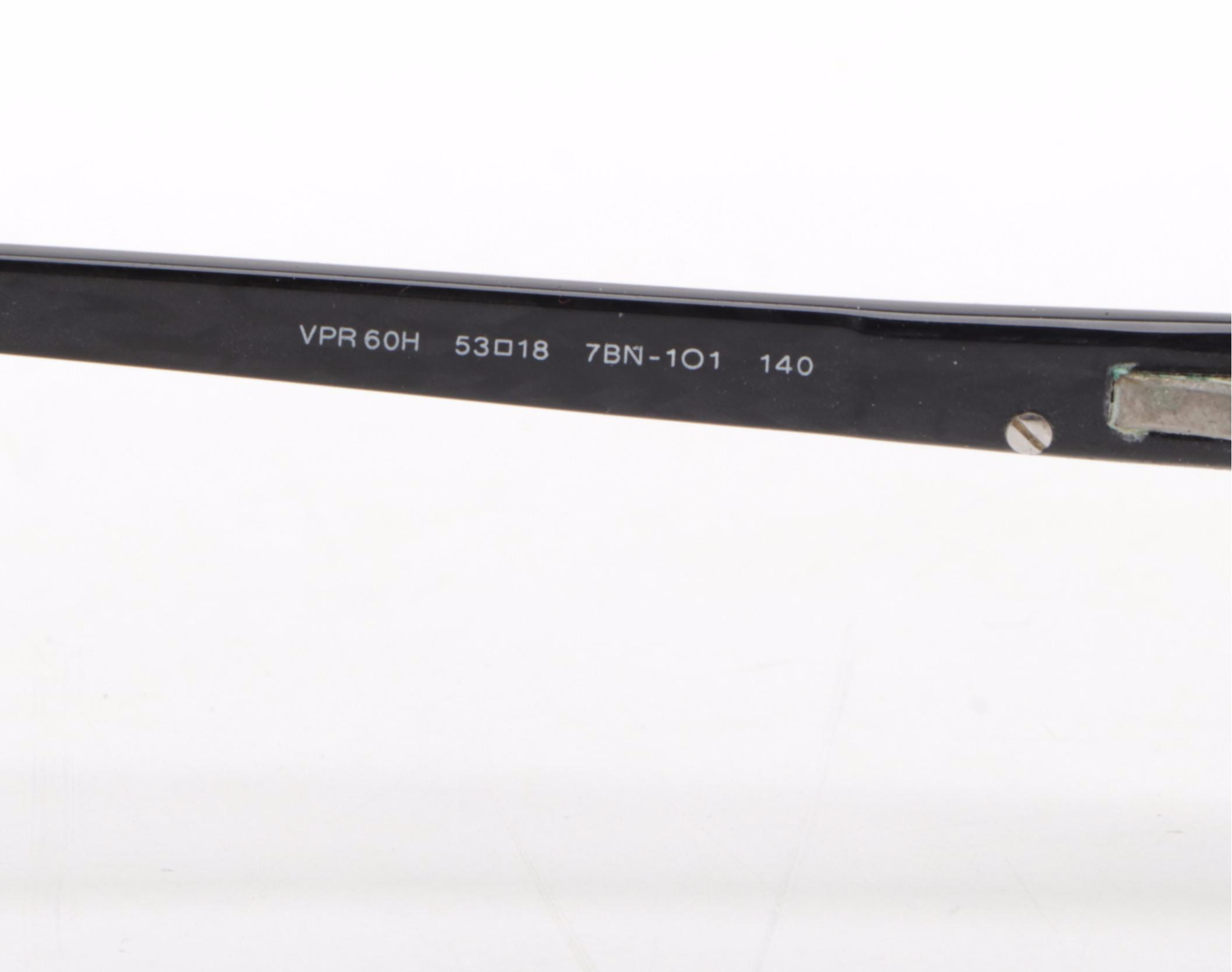Prada VPR 60H Rectangular Semi-Rimless Eyeglasses with Prescription Lenses