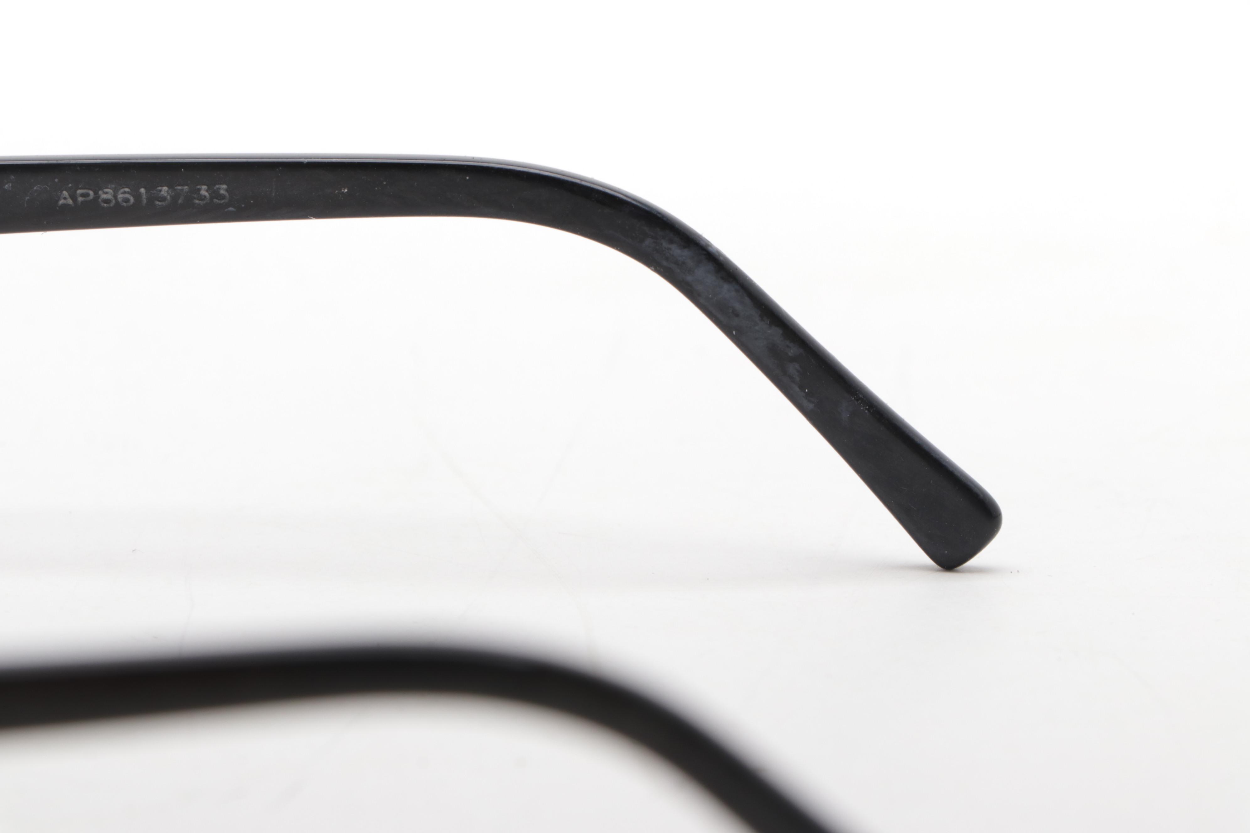 Prada VPR 60H Rectangular Semi-Rimless Eyeglasses with Prescription Lenses