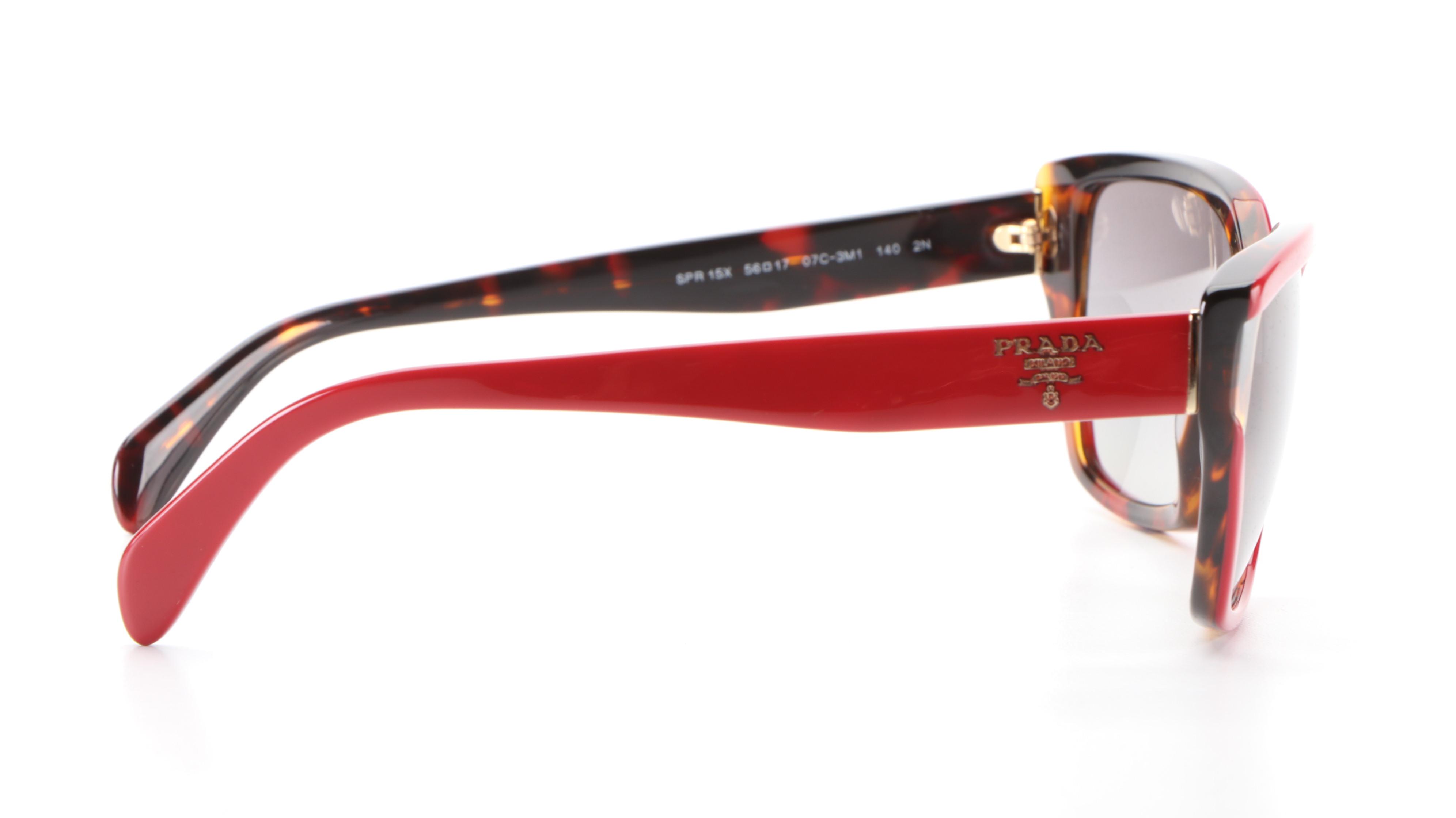 Prada SPR 15X Modified Cat Eye Sunglasses with Case and Box