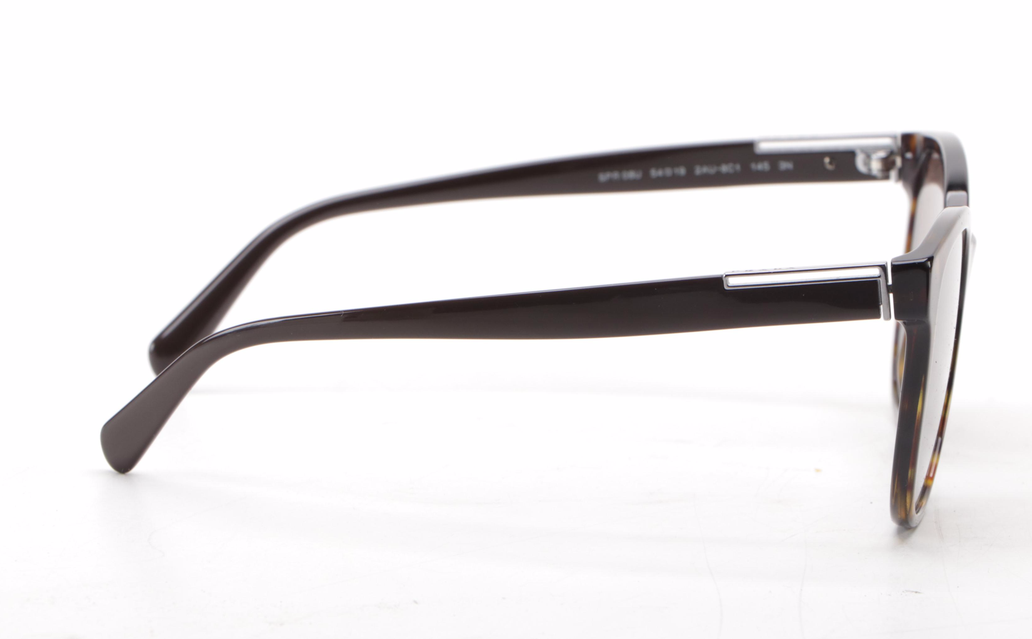 Men's Prada SPR08U Horn-Rimmed Sunglasses in Havana with Box and Case